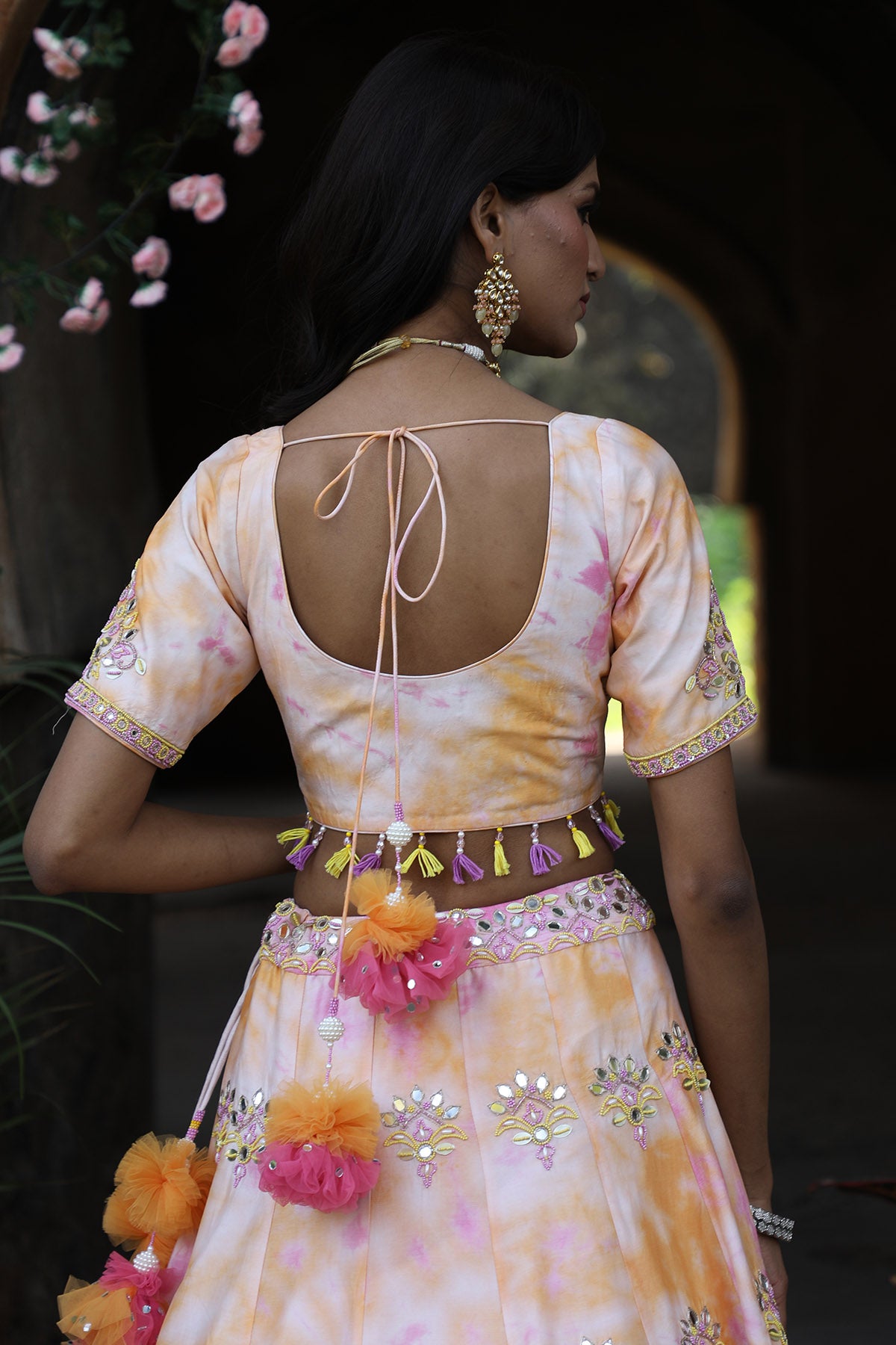 Tie-Dye Multicolor Lehenga Set