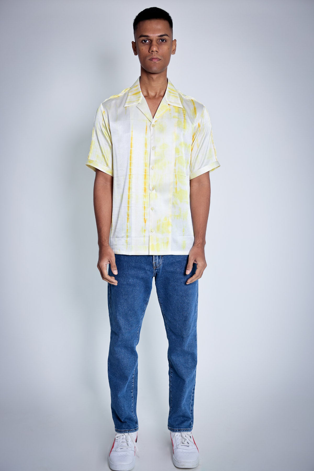 Tie-Dyed Pintuck Detail Shirt