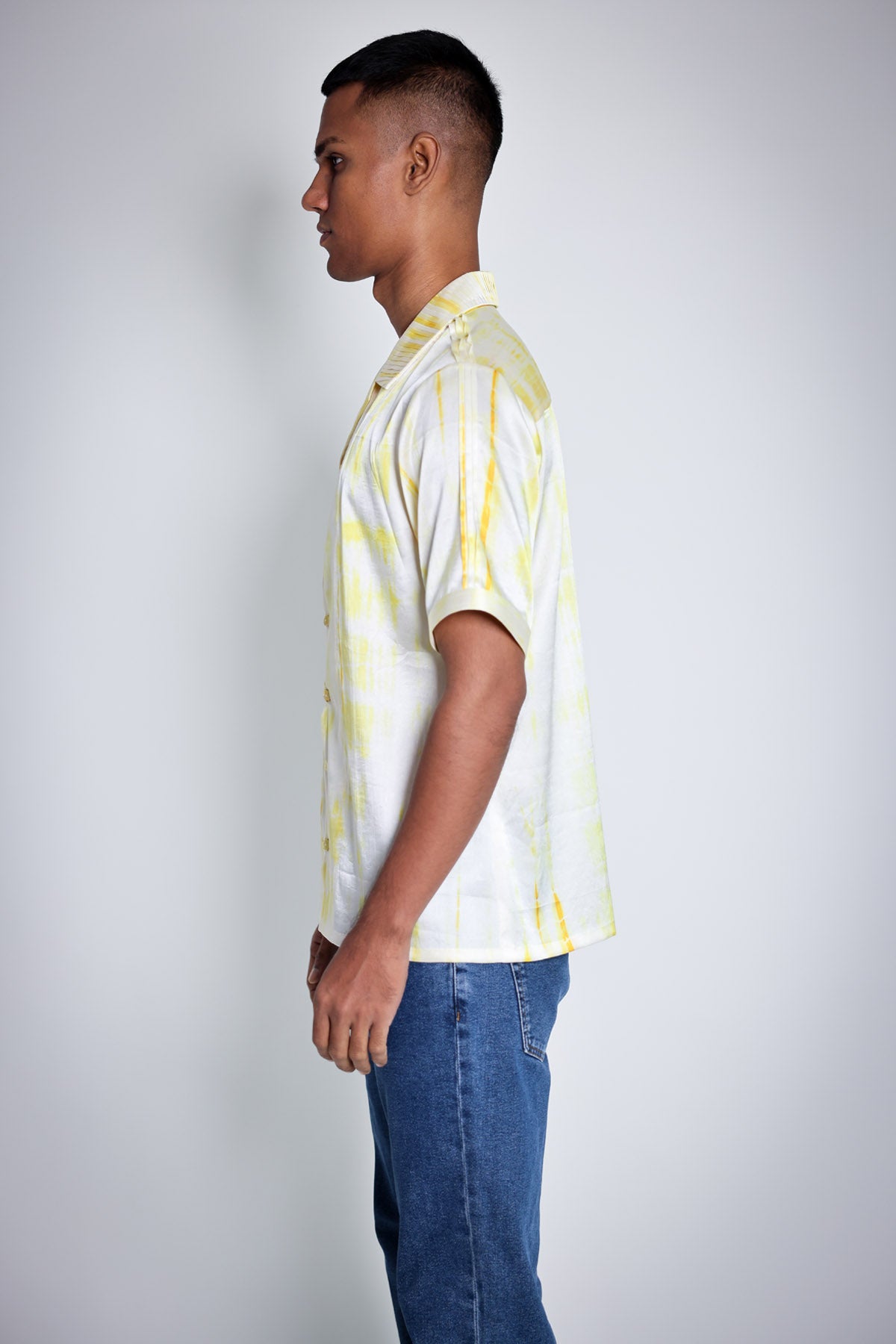 Tie-Dyed Pintuck Detail Shirt