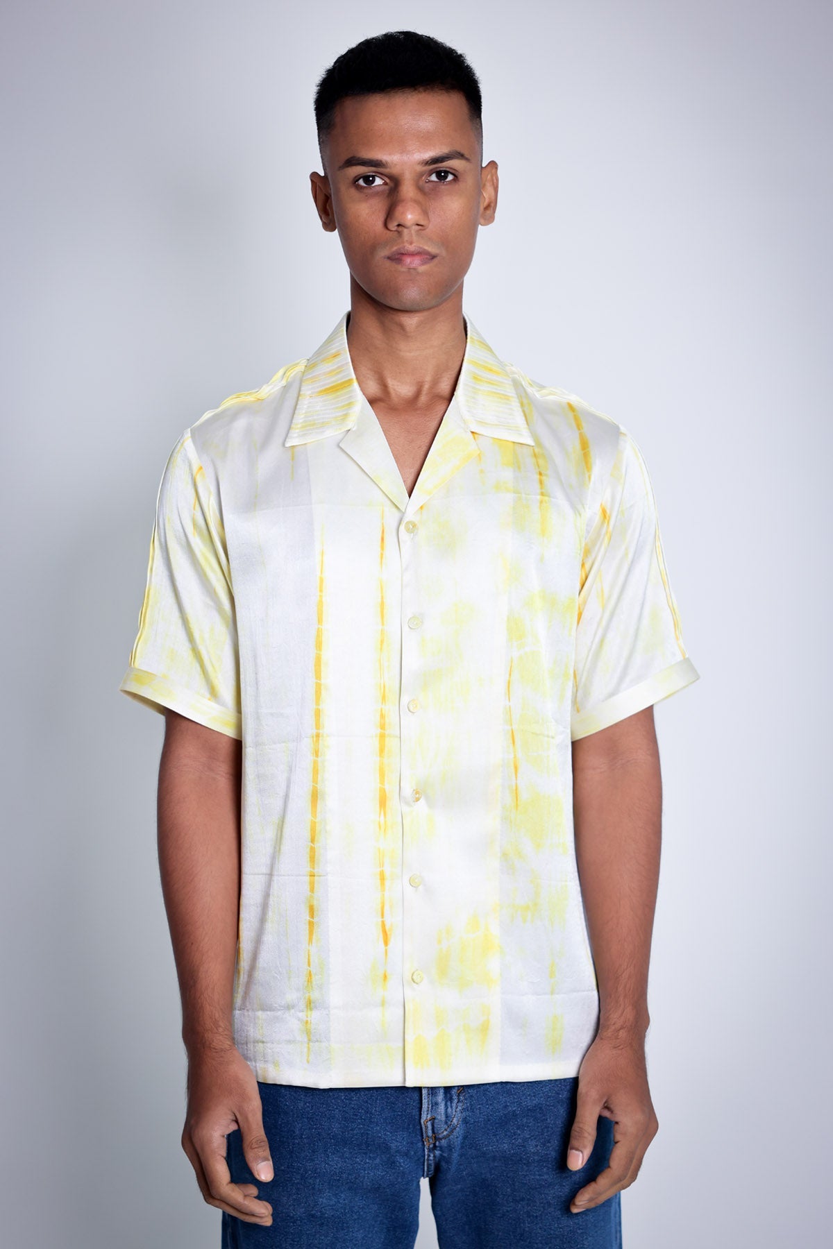 Buy Arya Giri Tie-Dyed Pintuck Detail Shirt