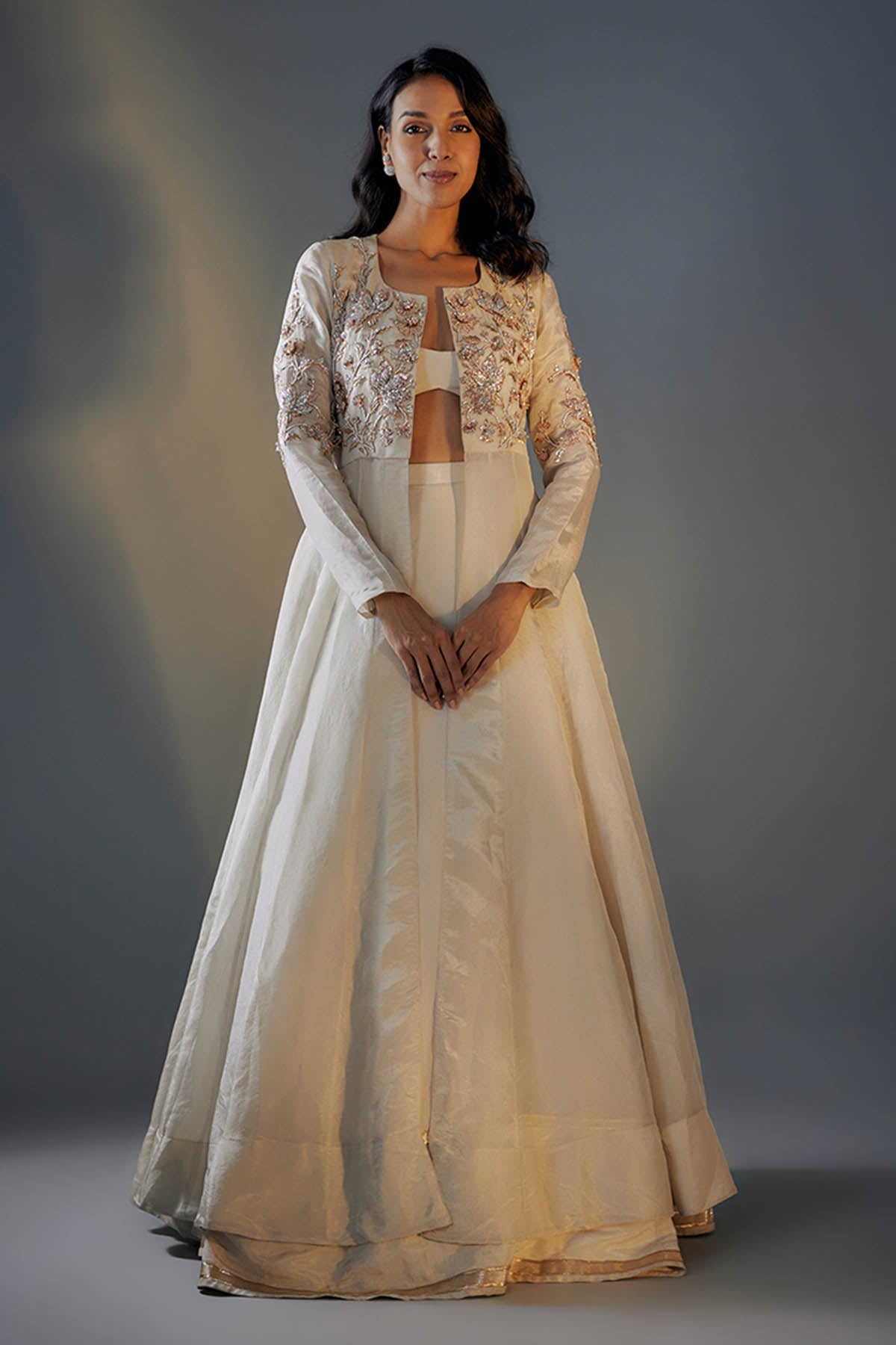 Buy Tissue Embroidered Lehenga Set by Masumi Mewawalla for women online at ScrollnShops