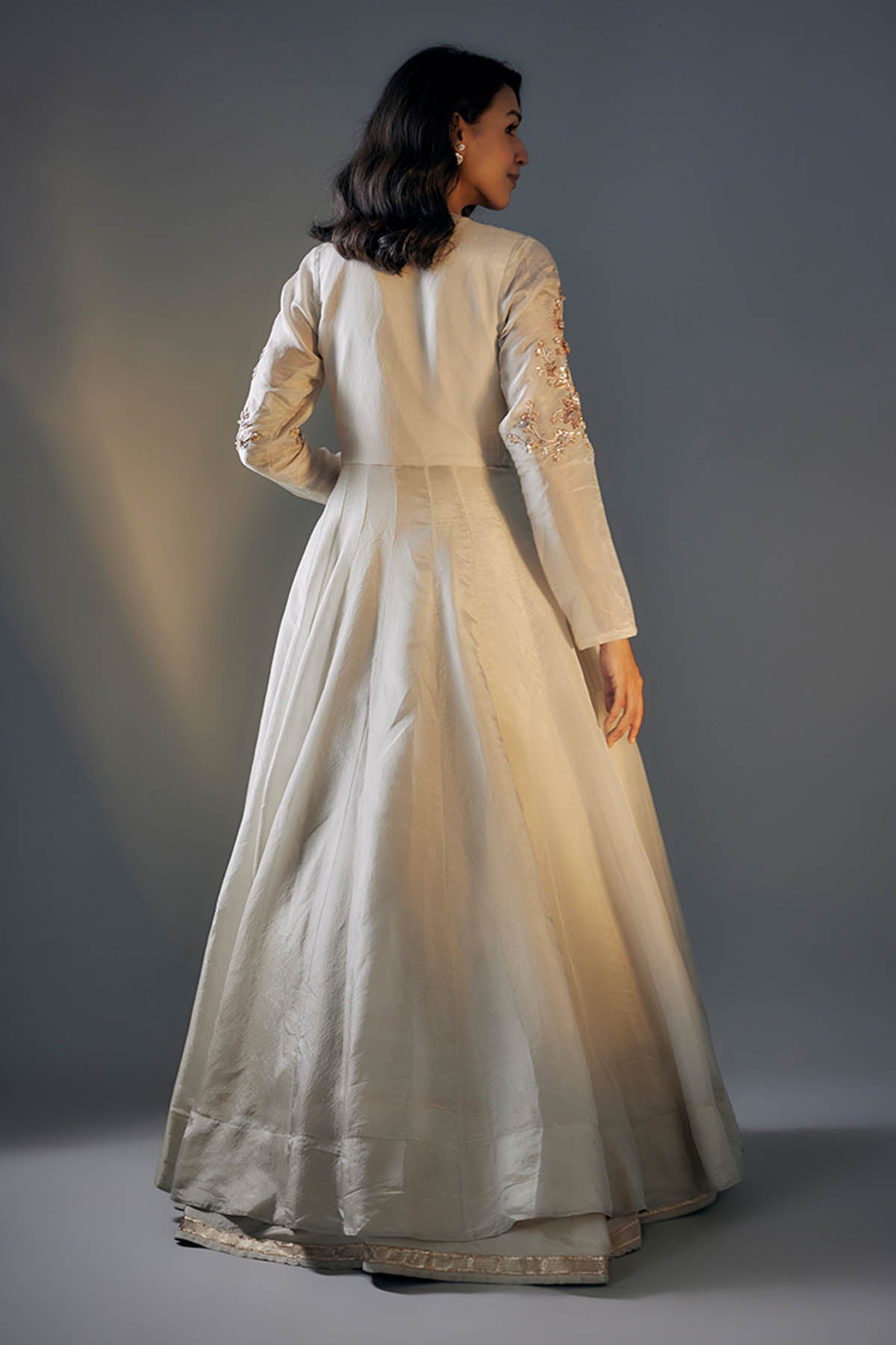 Tissue Embroidered Lehenga Set