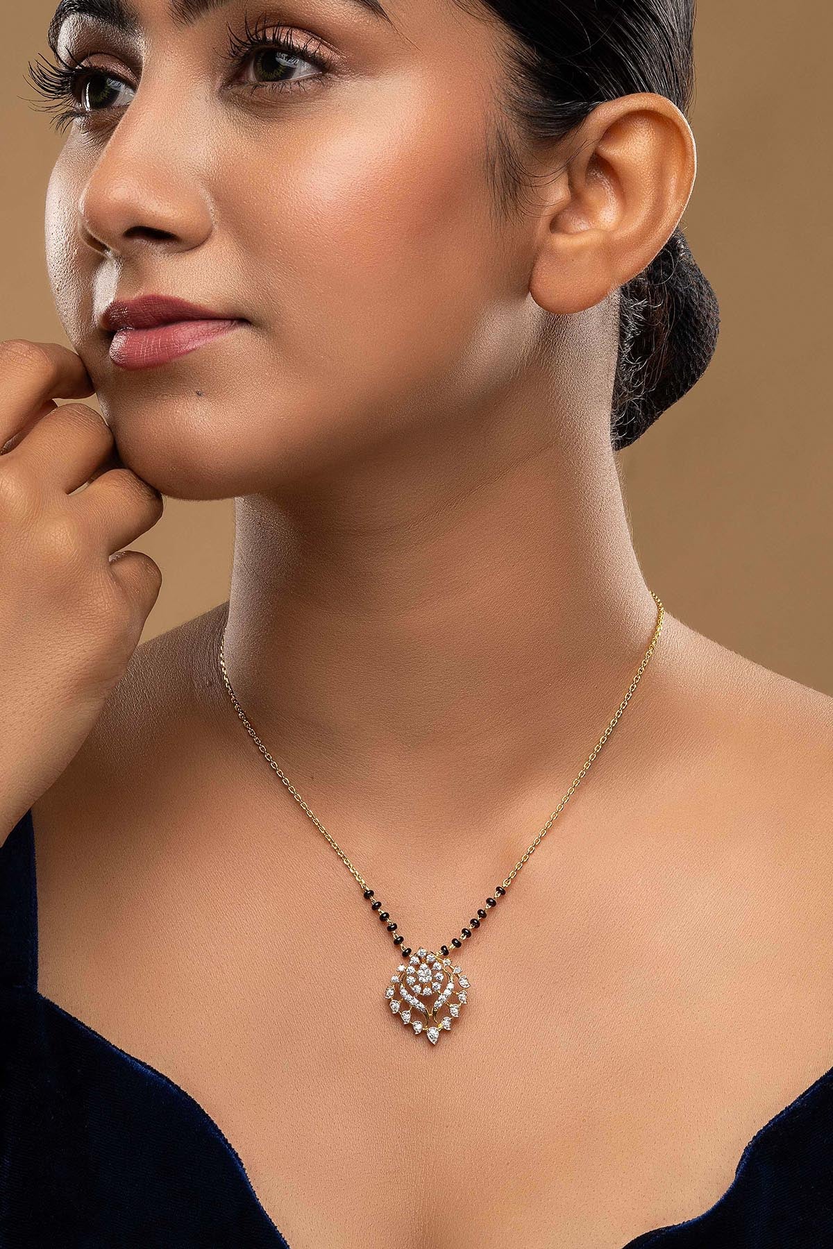 Buy  Triangle Diamonds mangalsutra for women by Sica online available at scrollnshops