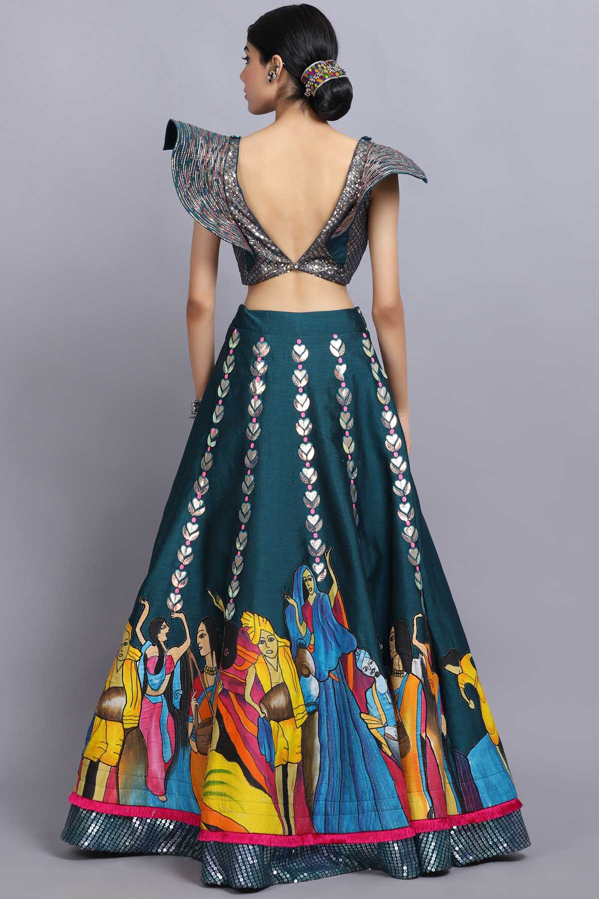 Tribal Hand Painted Lehenga Set