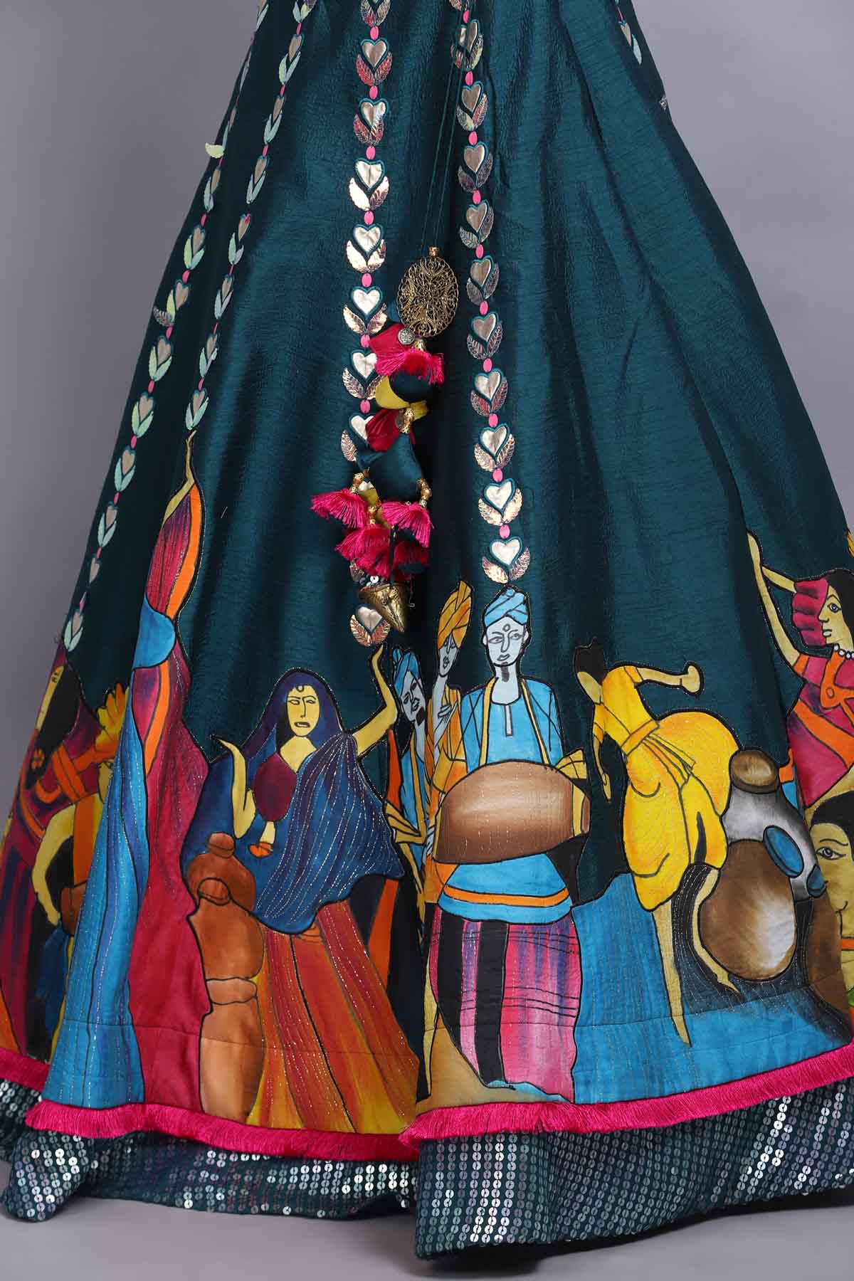 Tribal Hand Painted Lehenga Set