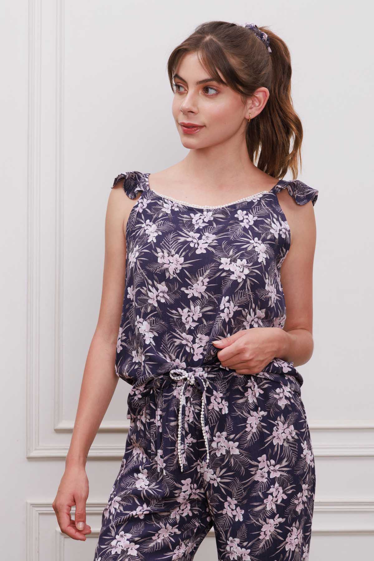 Tropical Print Pyjama Set