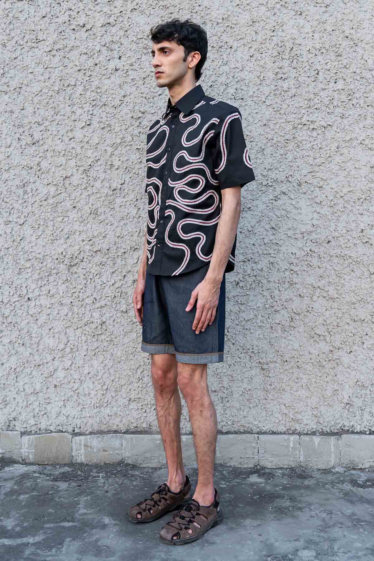 Turn-Up Fold Hem Shorts