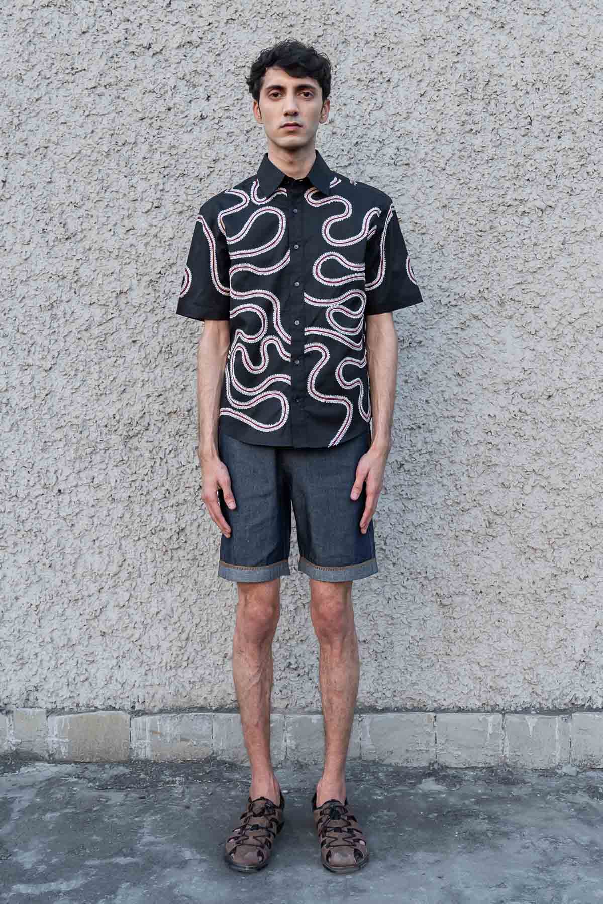 Turn-Up Fold Hem Shorts