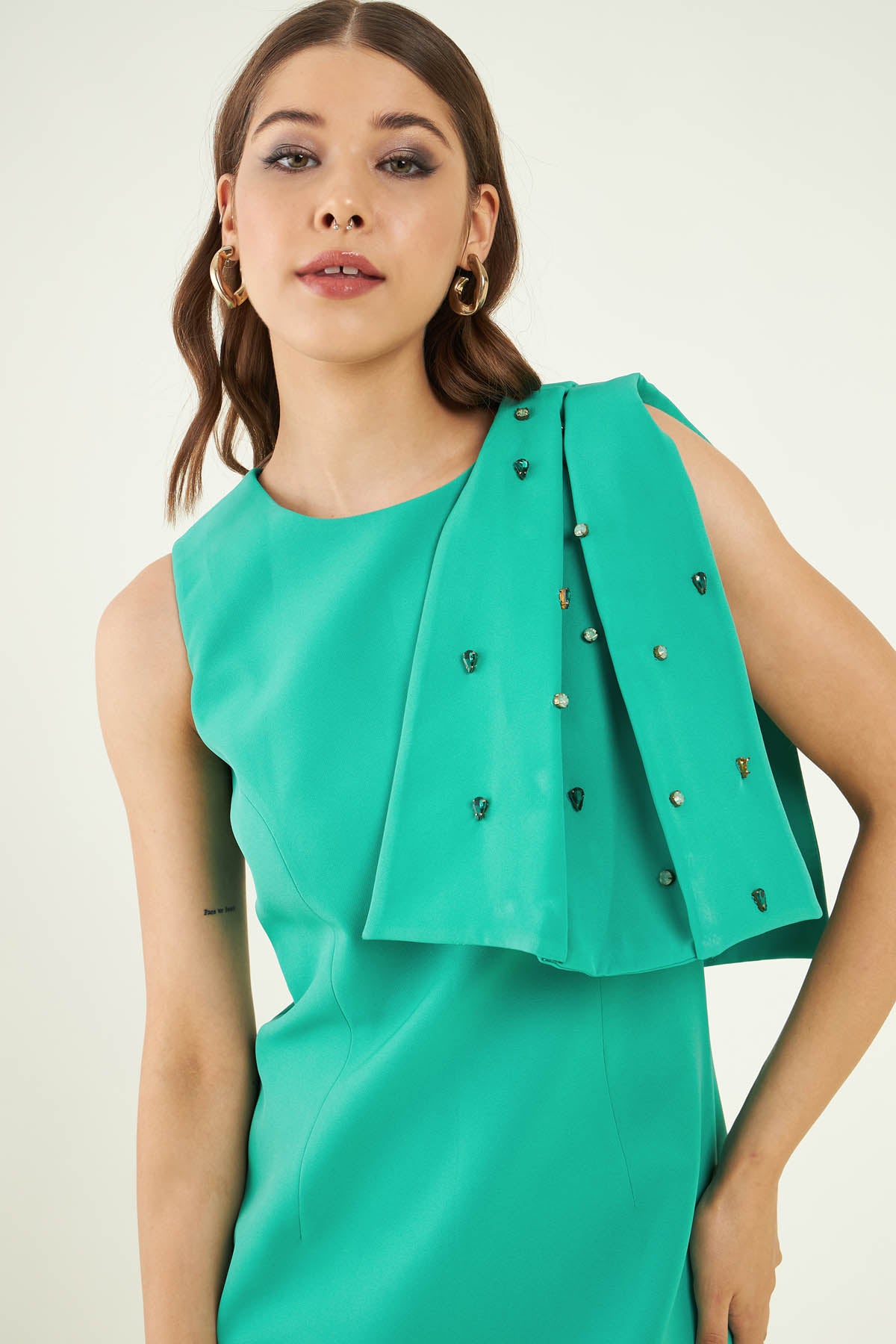 Turquoise Midi Cocktail Dress