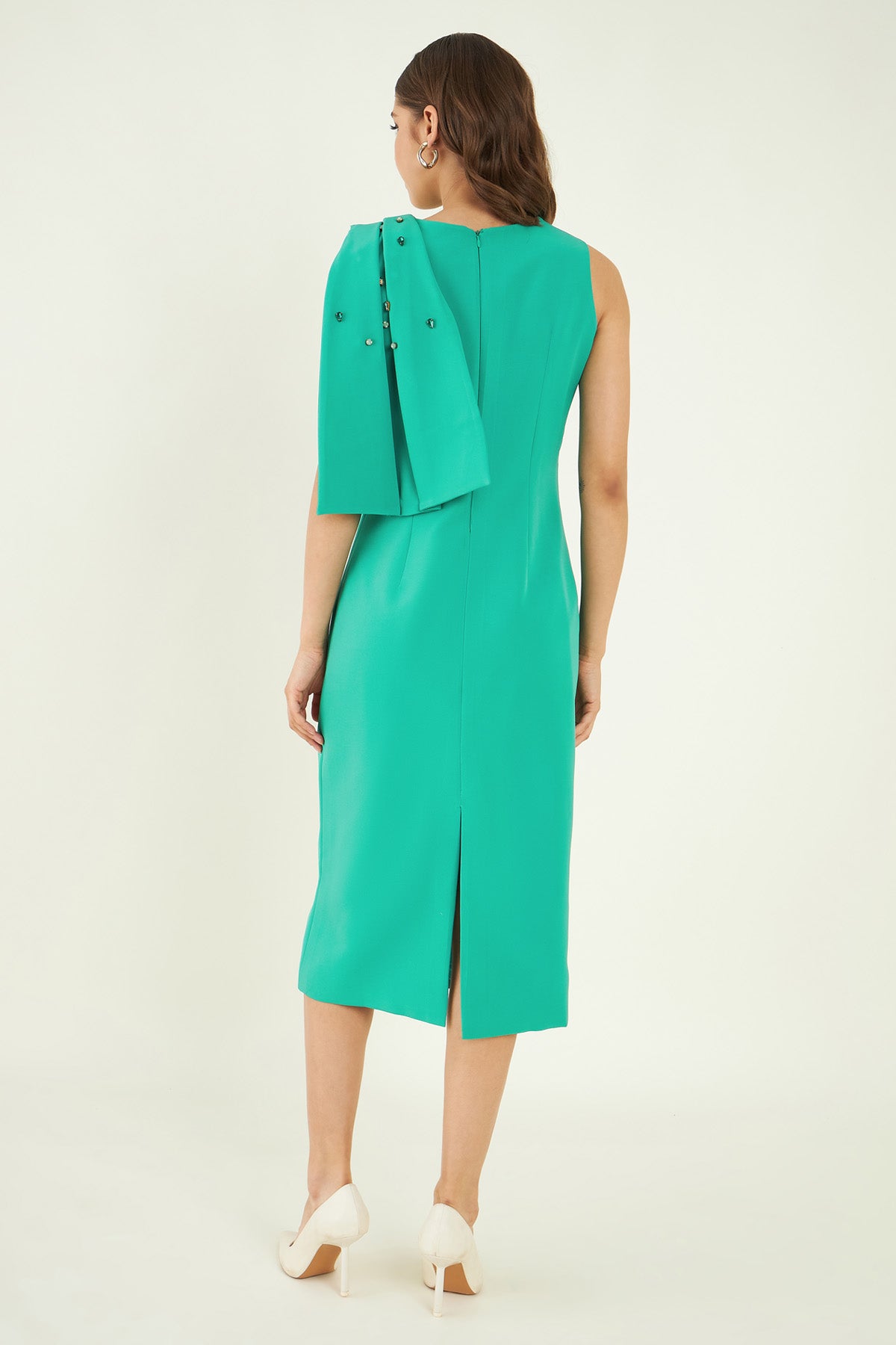 Turquoise Midi Cocktail Dress
