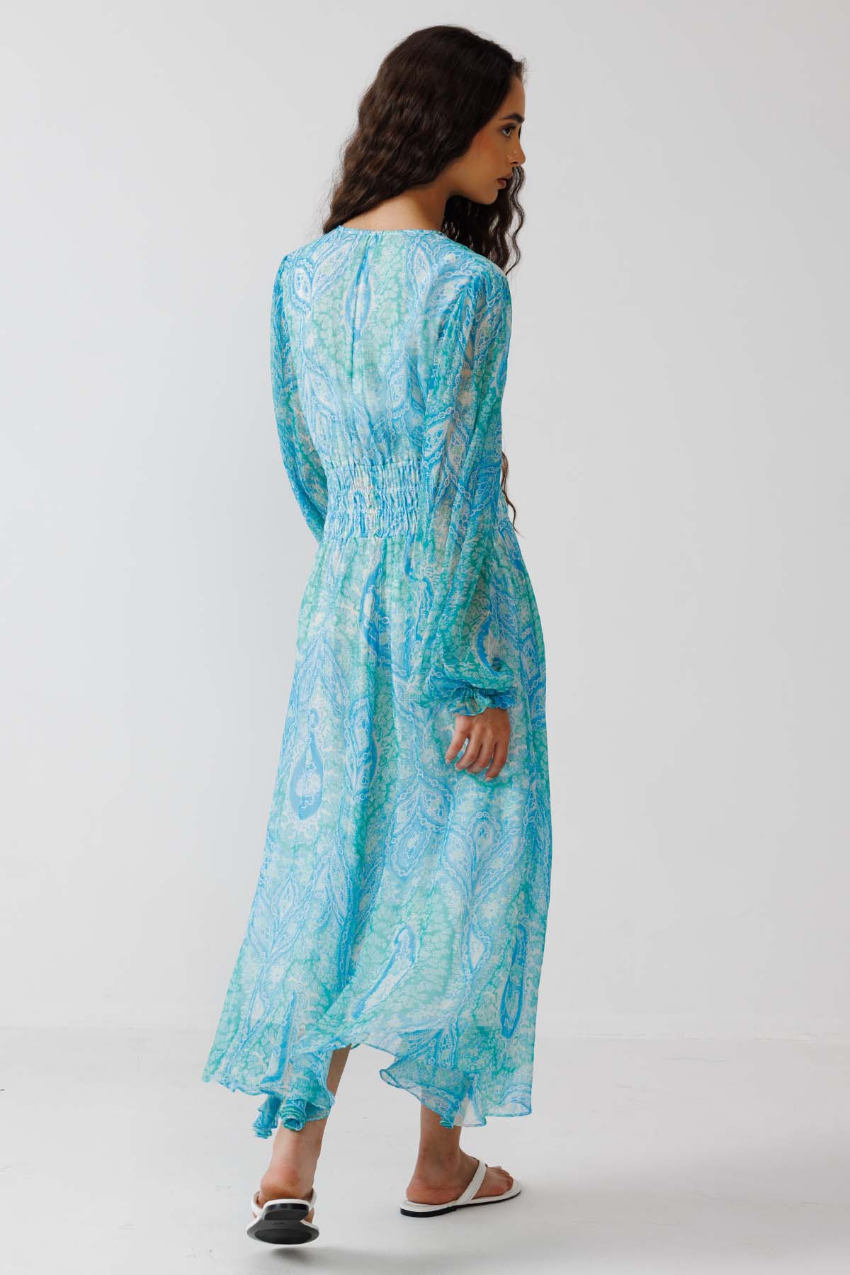 Turquoise Blue Sequins Dress