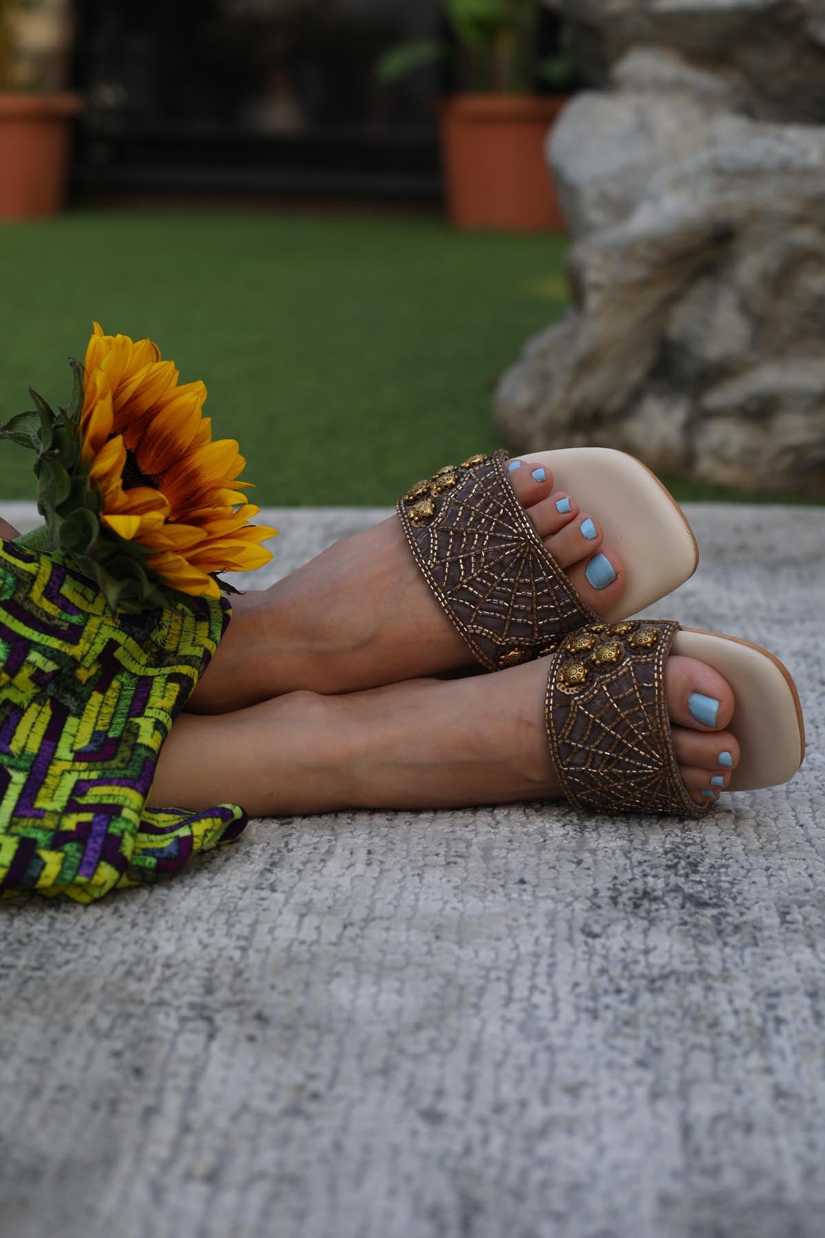 Turtle Embellished Slip-On