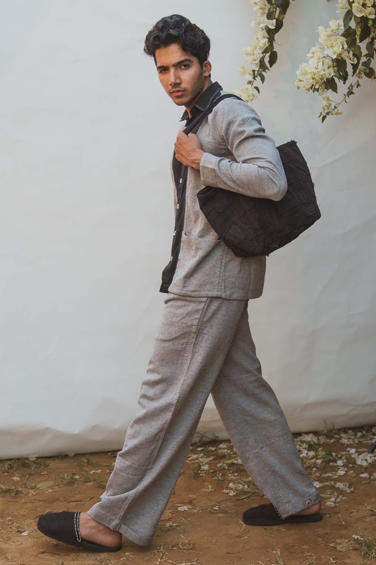 Twill Weave Tapered Pants