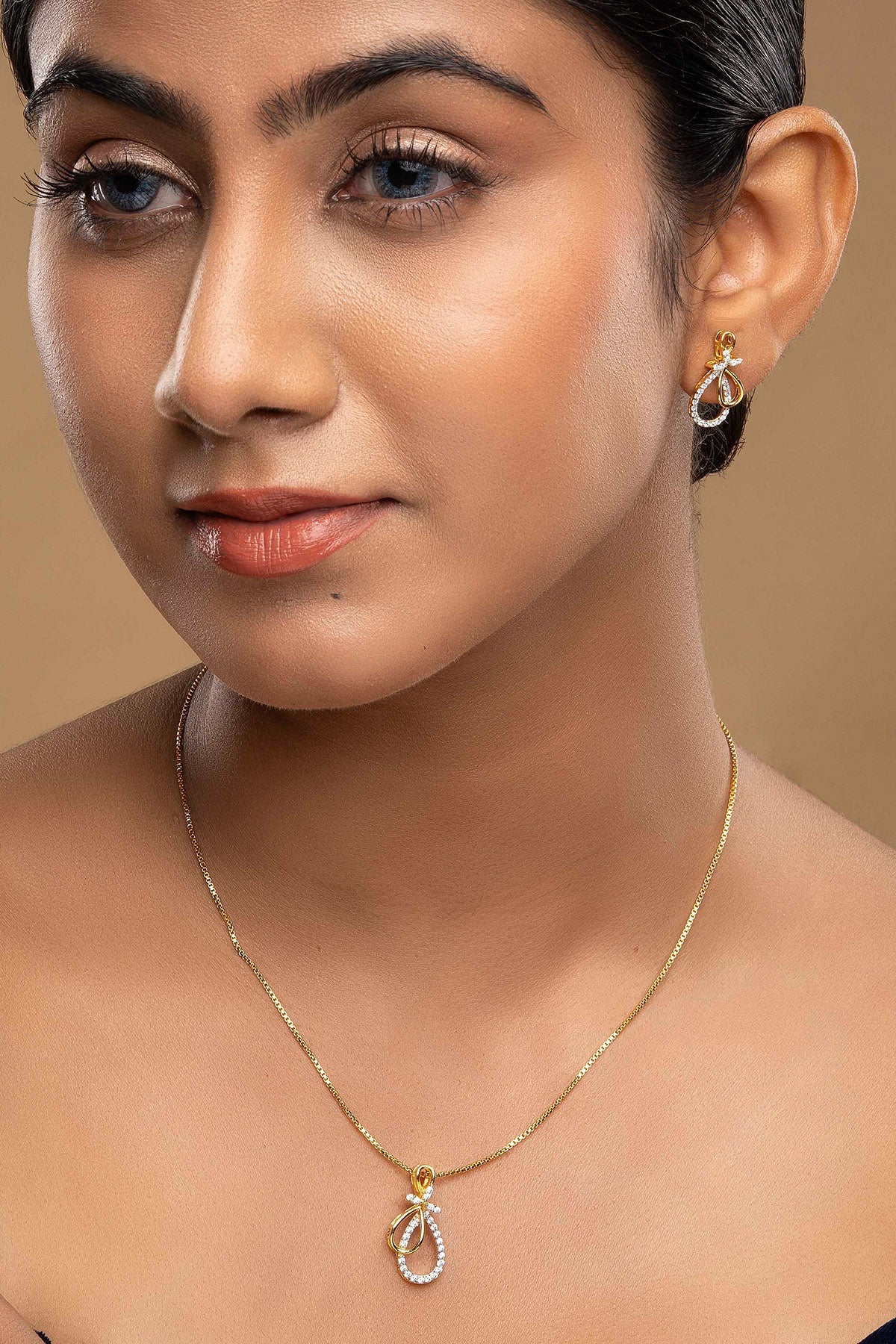 Buy Two Layered Drop Jewellery Set for women by Sica online available at scrollnshops