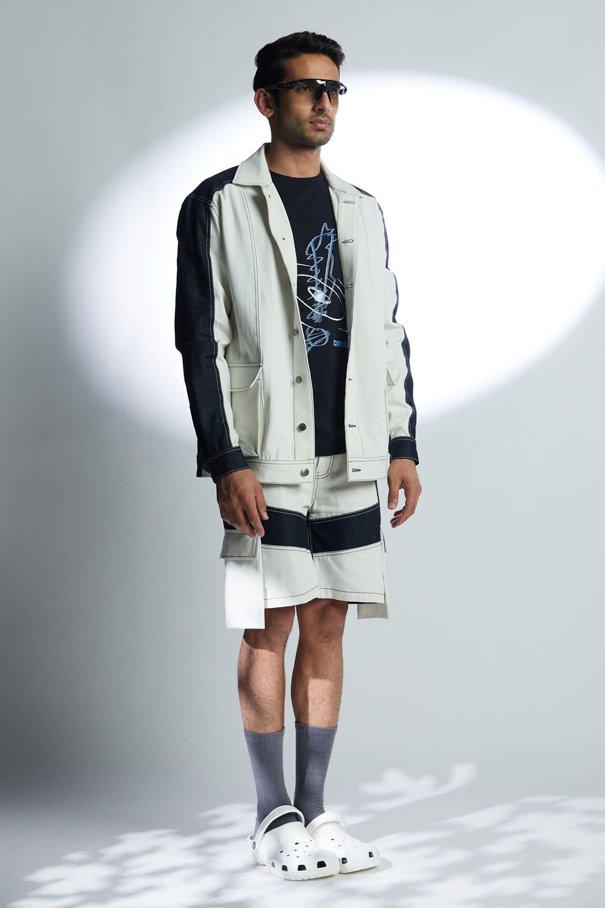 Two Tone Denim Jacket for Men