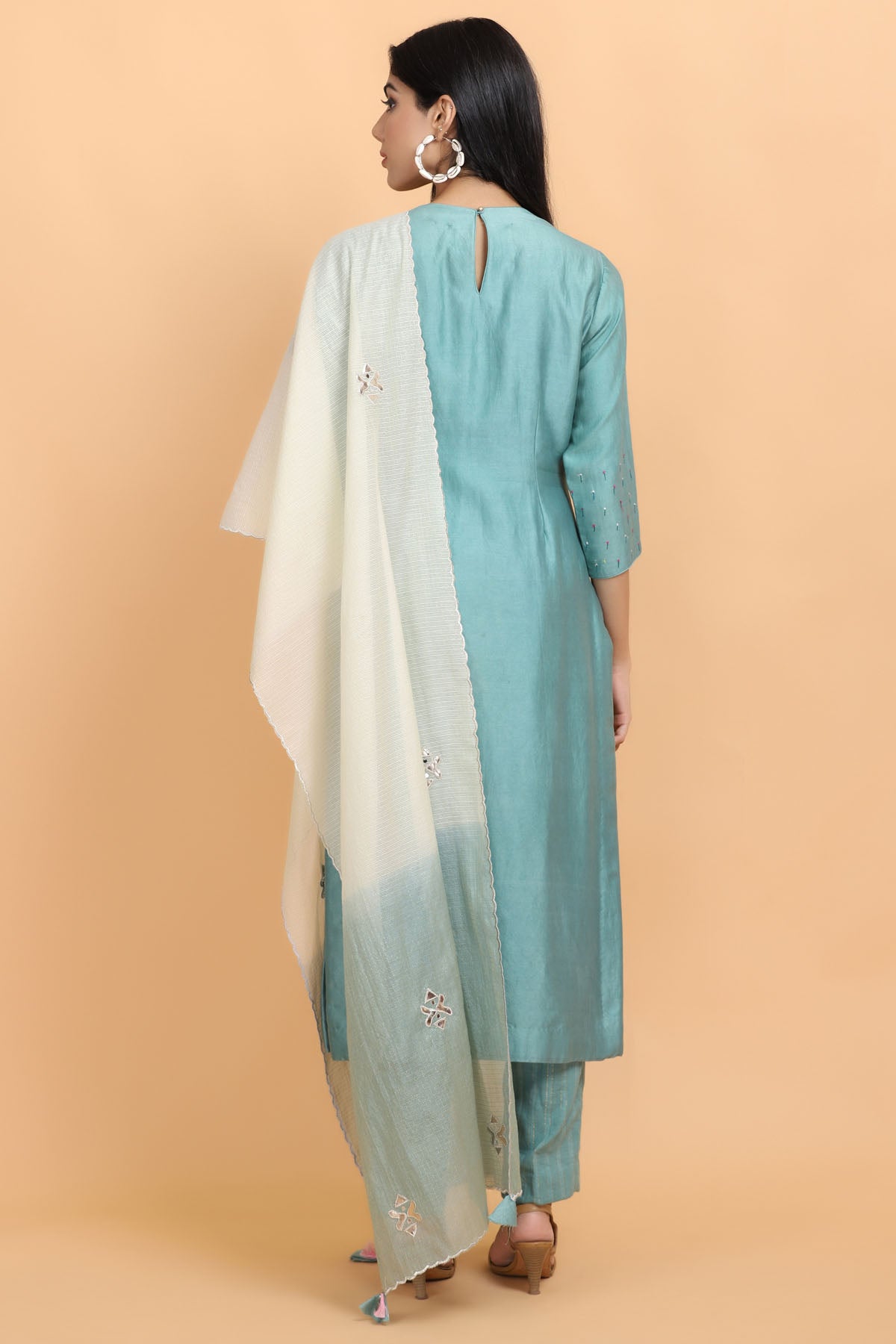 Umbrella Embroidered Kurta Set