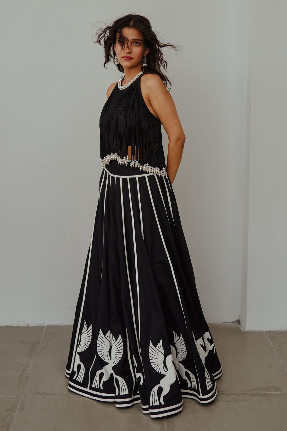 Unicorn Applique Lehenga Set