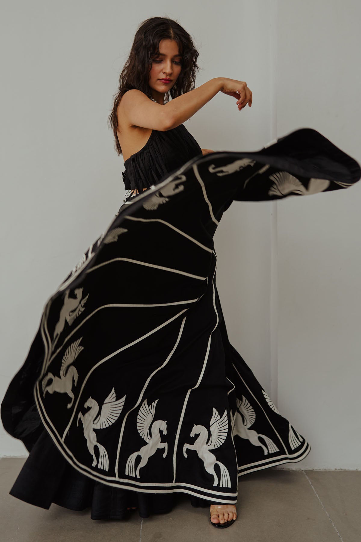 Unicorn Applique Lehenga Set