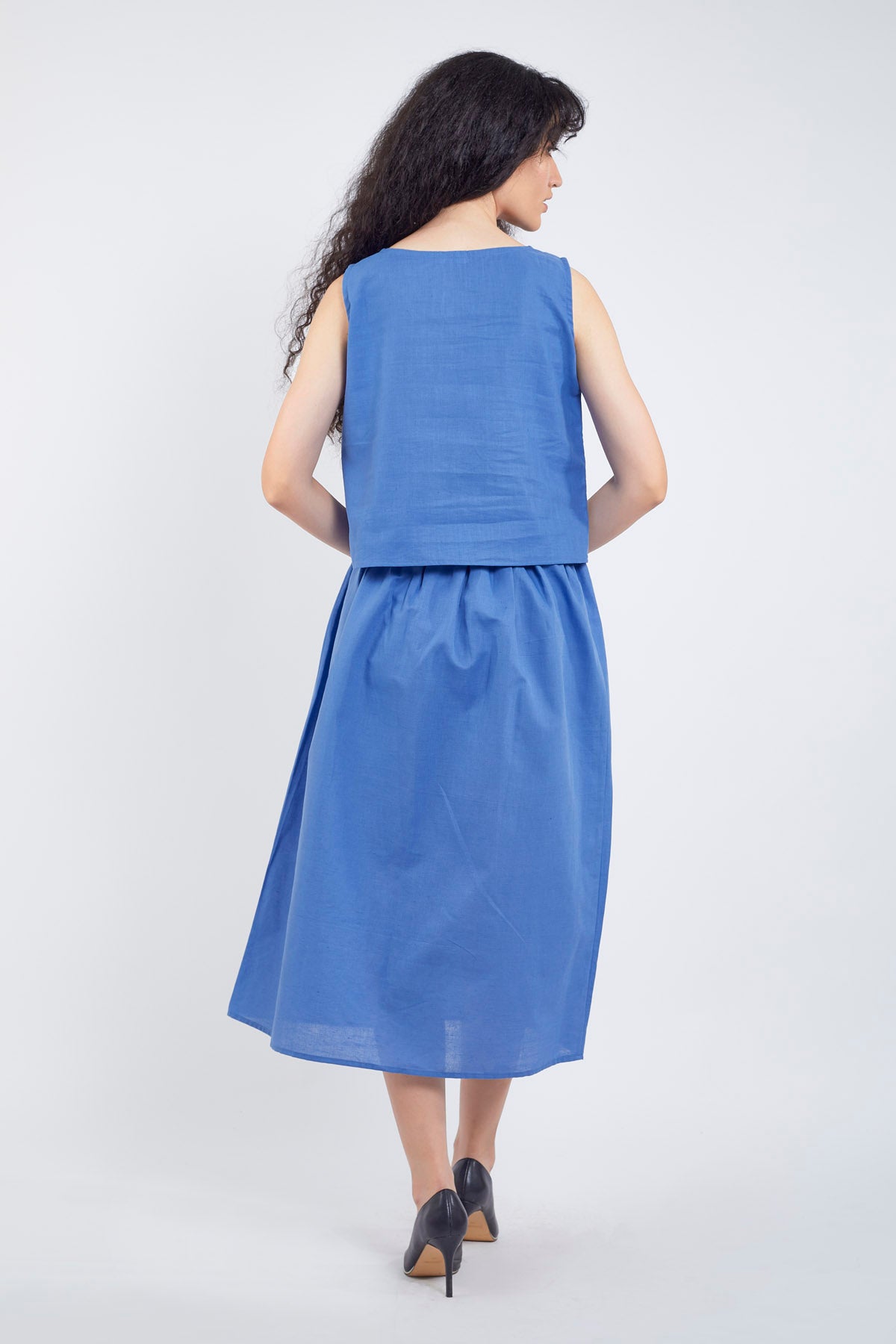 Veri Peri Cotton Linen Skirt Set