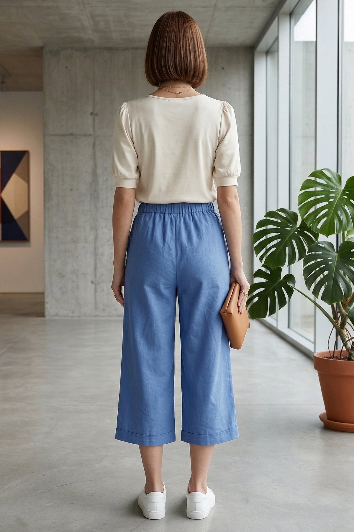 Veri Peri Cotton Linen 3/4 Pant