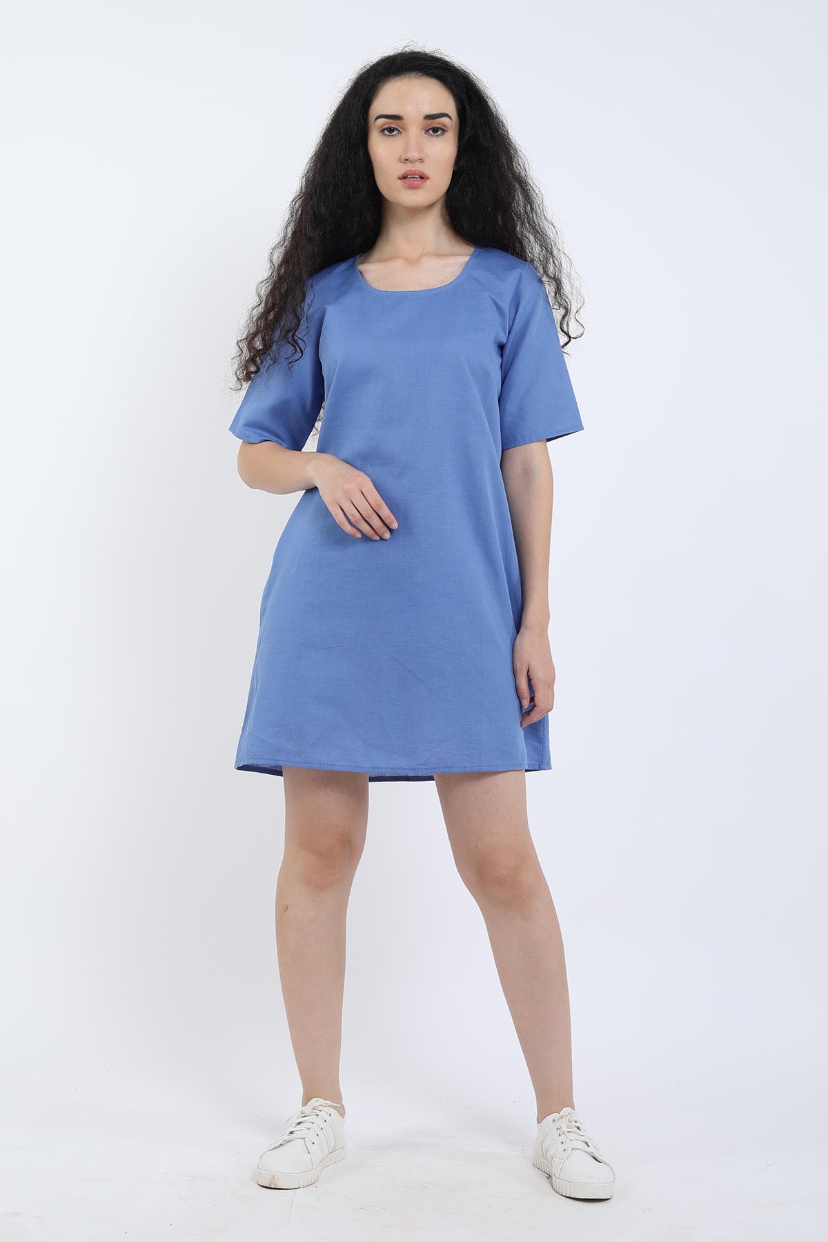 Buy Veri Peri Cotton Linen Loose Dress for Women by SNEHA B Designer online available at scrollnshops