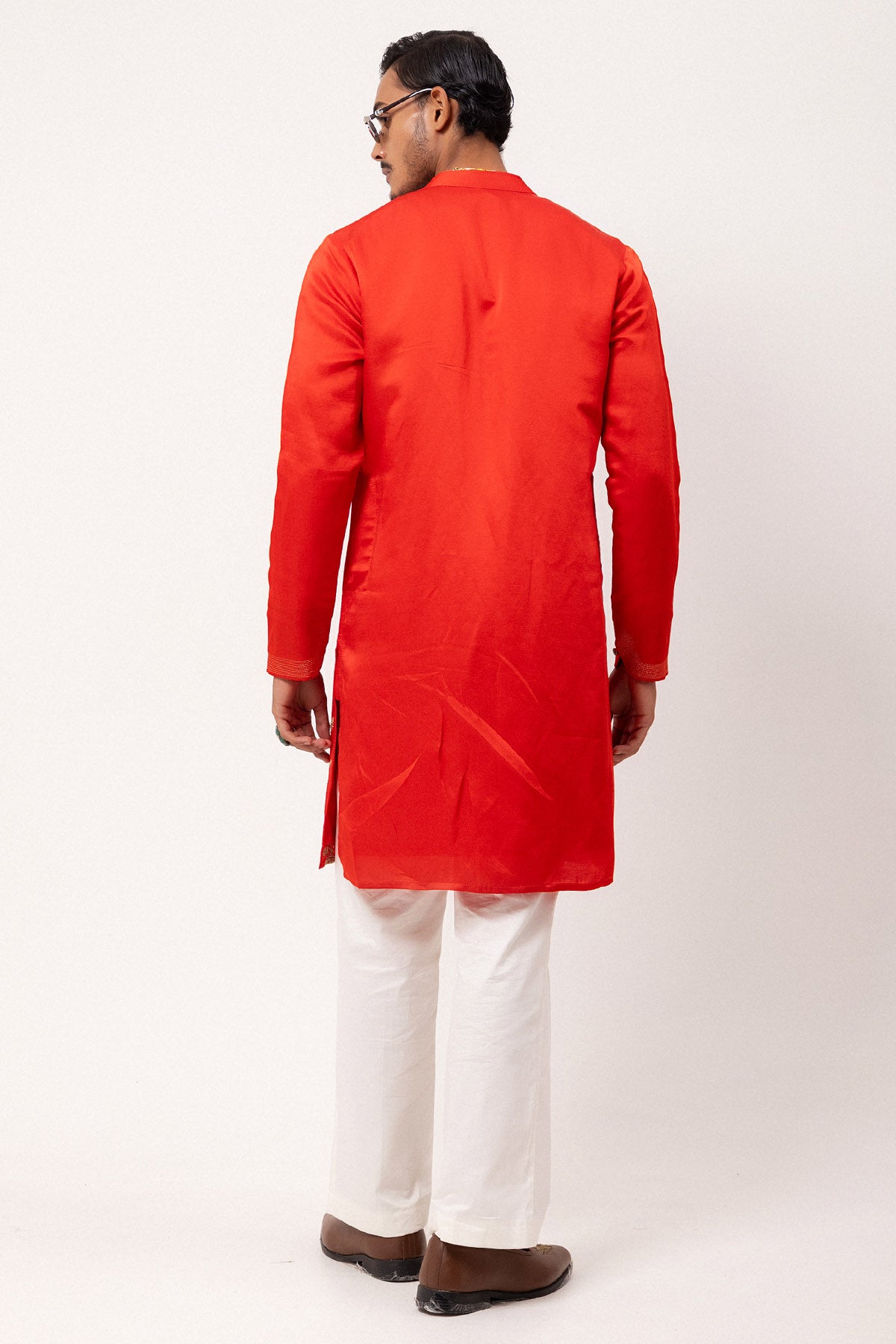 Vermillion Floral Jal Kurtas