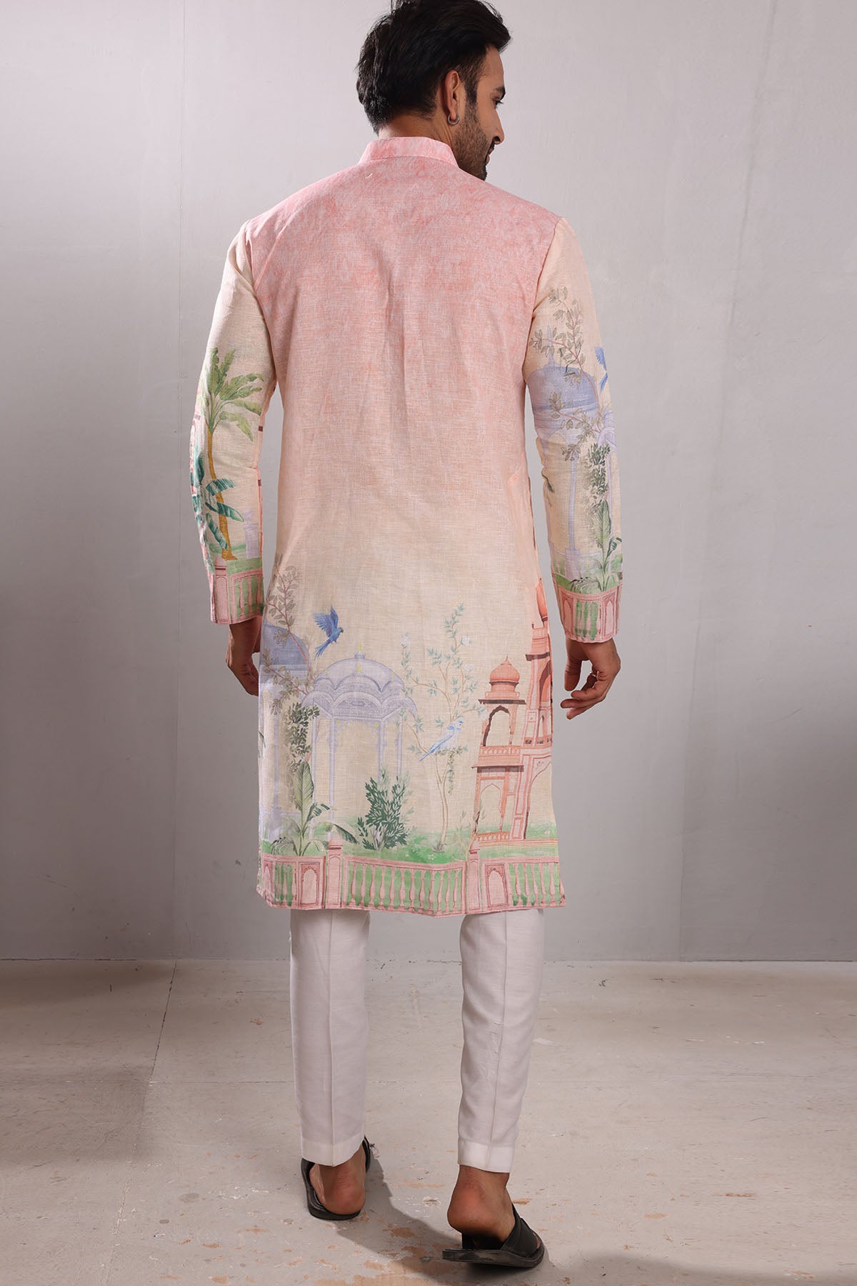 Vintage Scenery Printed Kurta