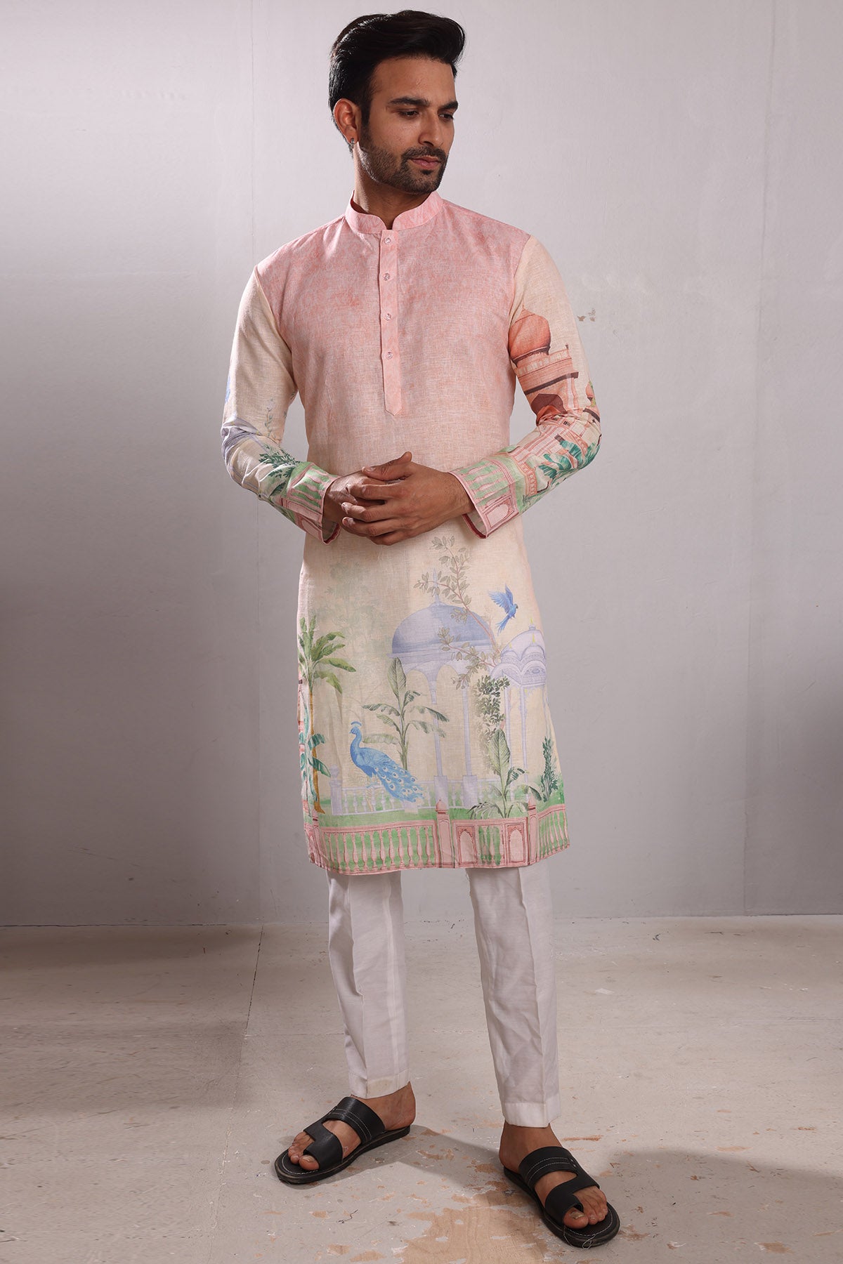 Vintage Scenery Printed Kurta