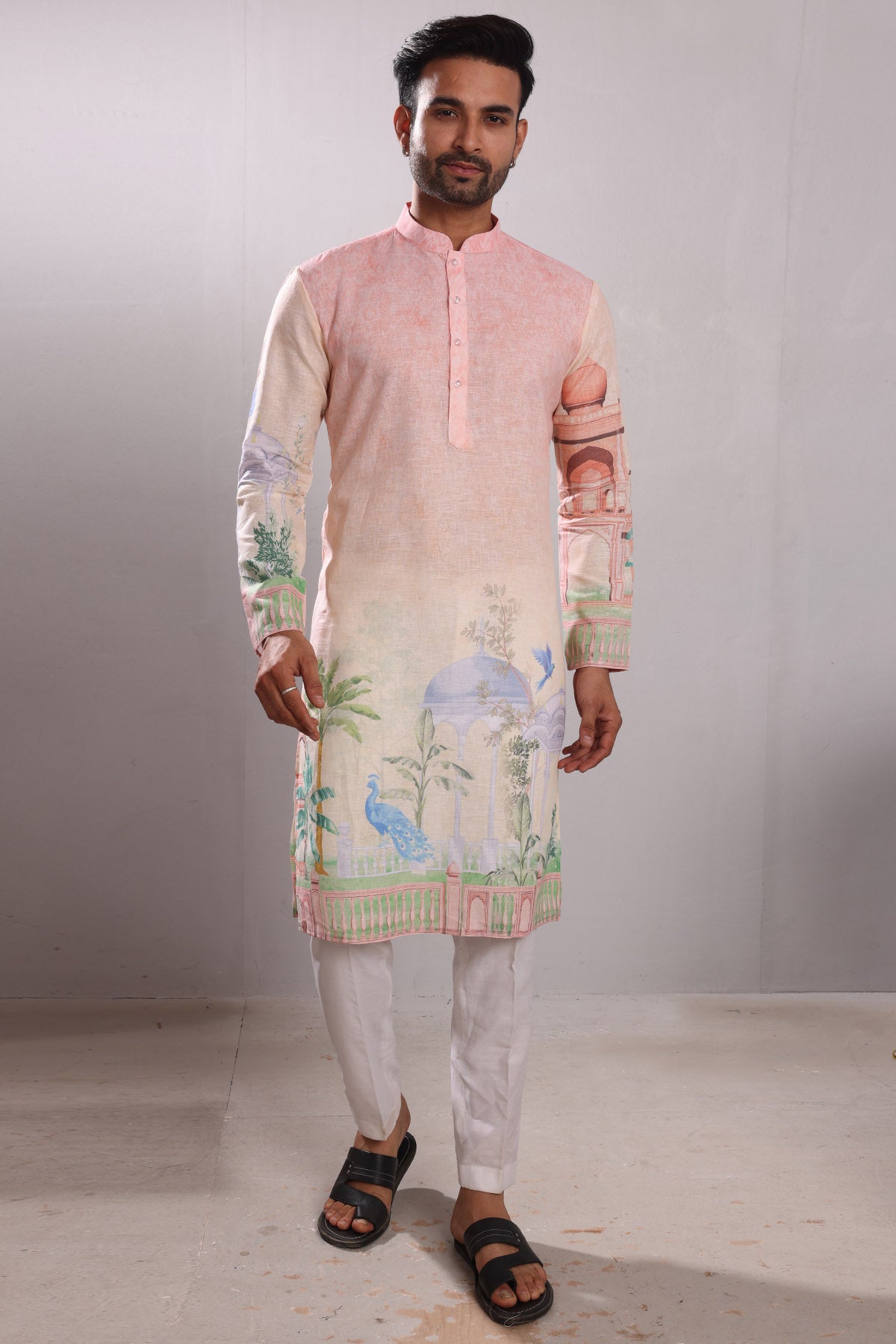 Vintage Scenery Printed Kurta