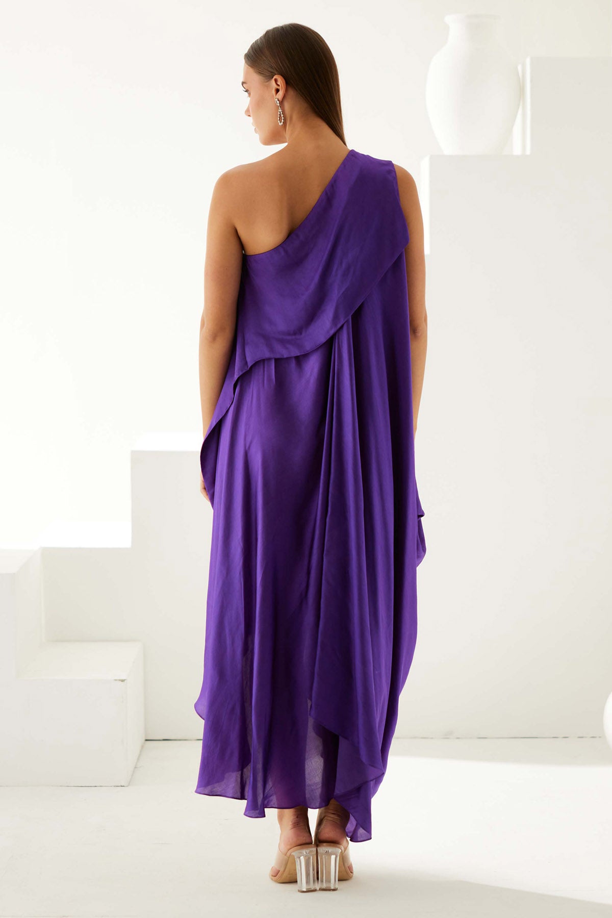 Violet One Shoulder Maxi Dress
