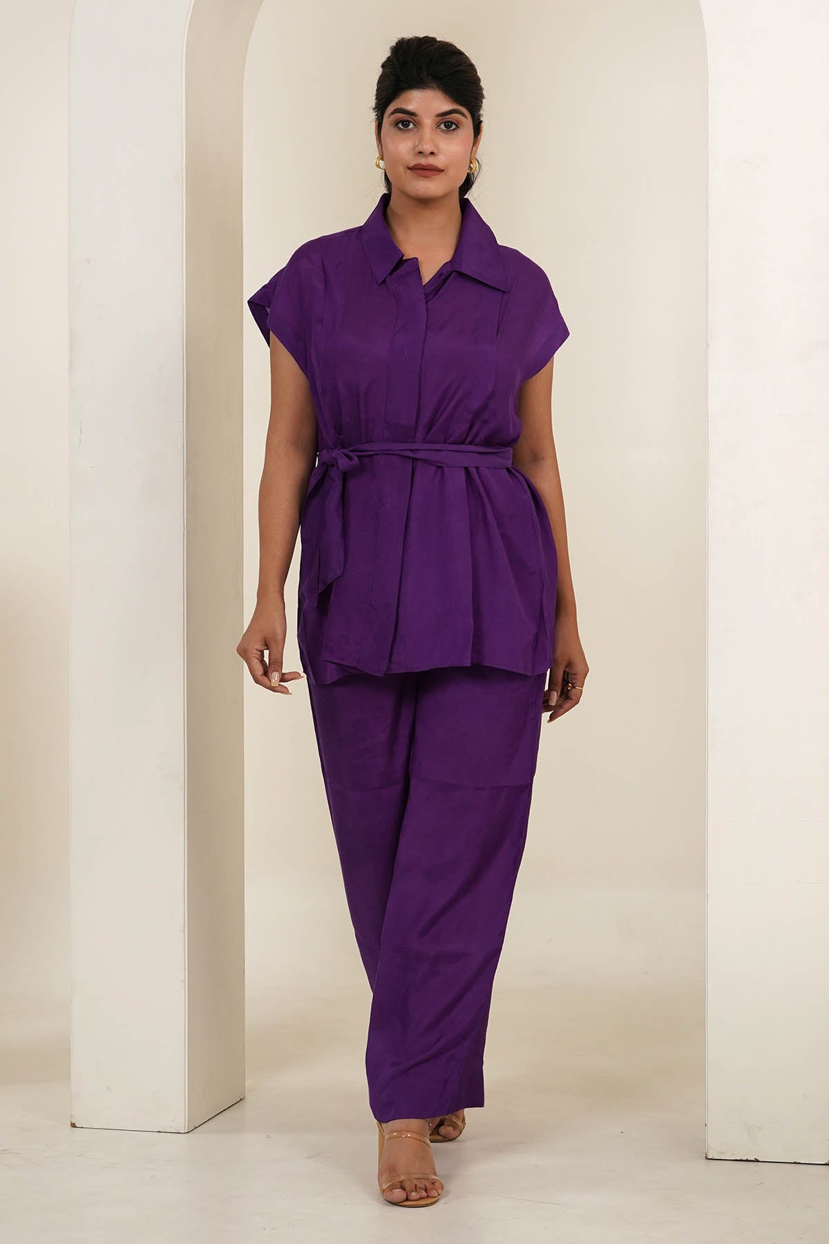 Violet Collar Shirt & Pants