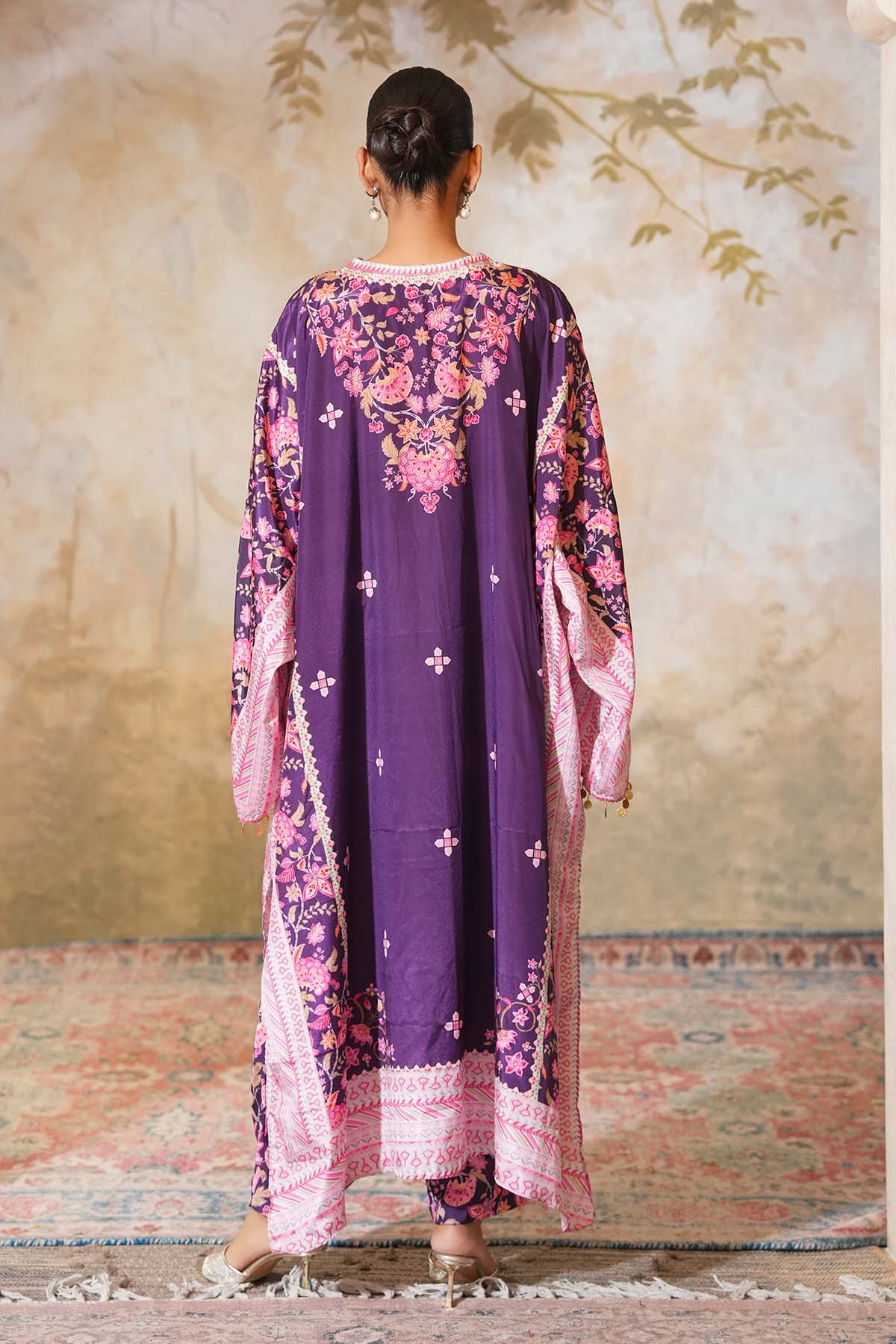 Violet Printed Kaftan & Pants
