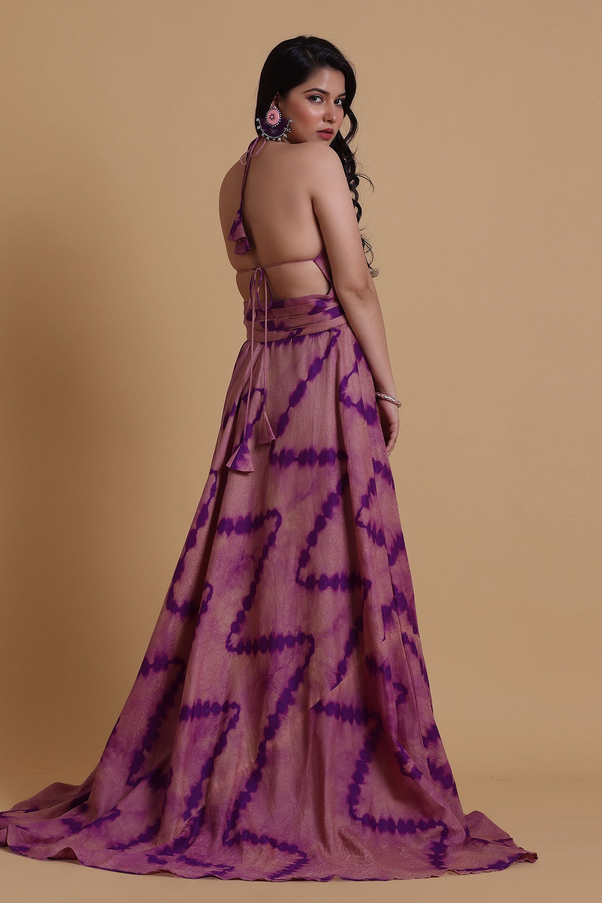 Violet Halter Neck Maxi Dress
