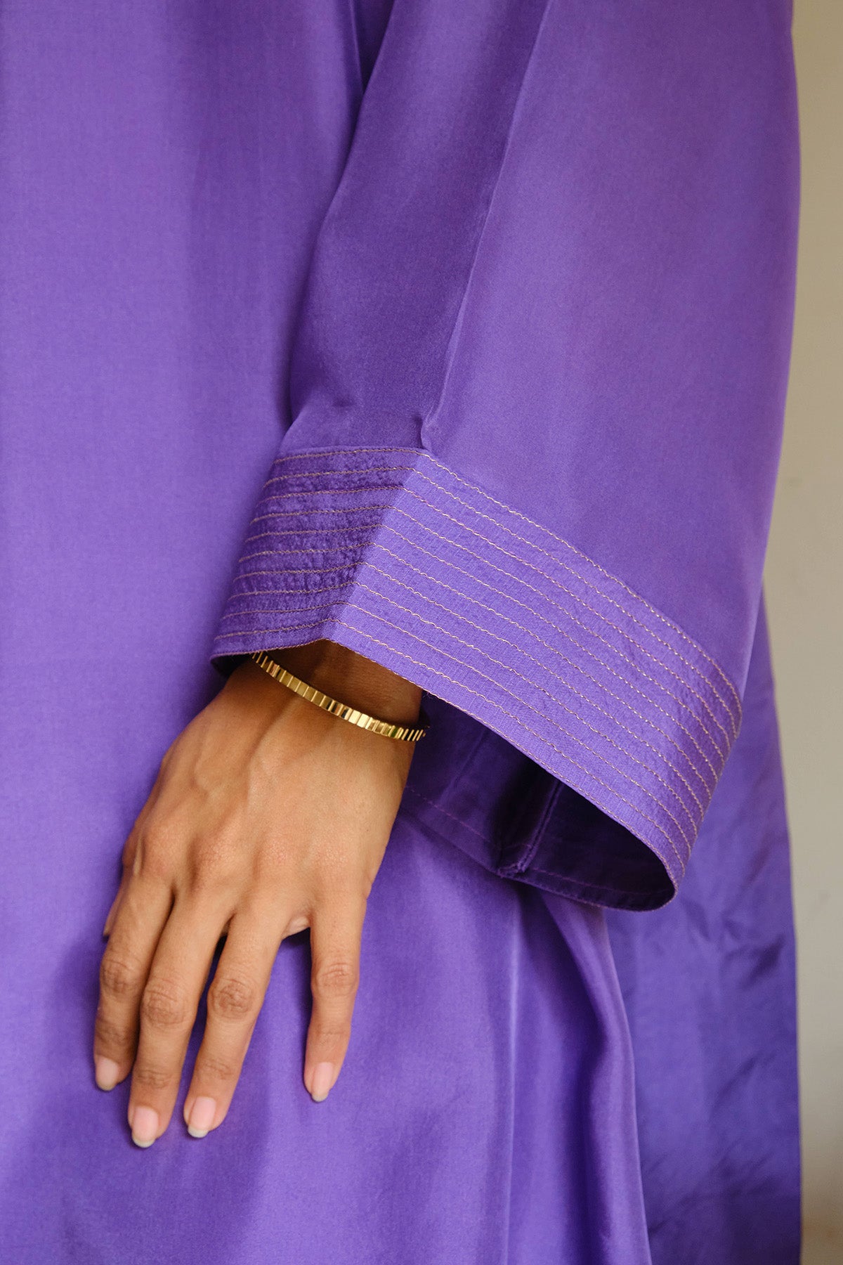 Violet Silk Zari Kurta & Pants