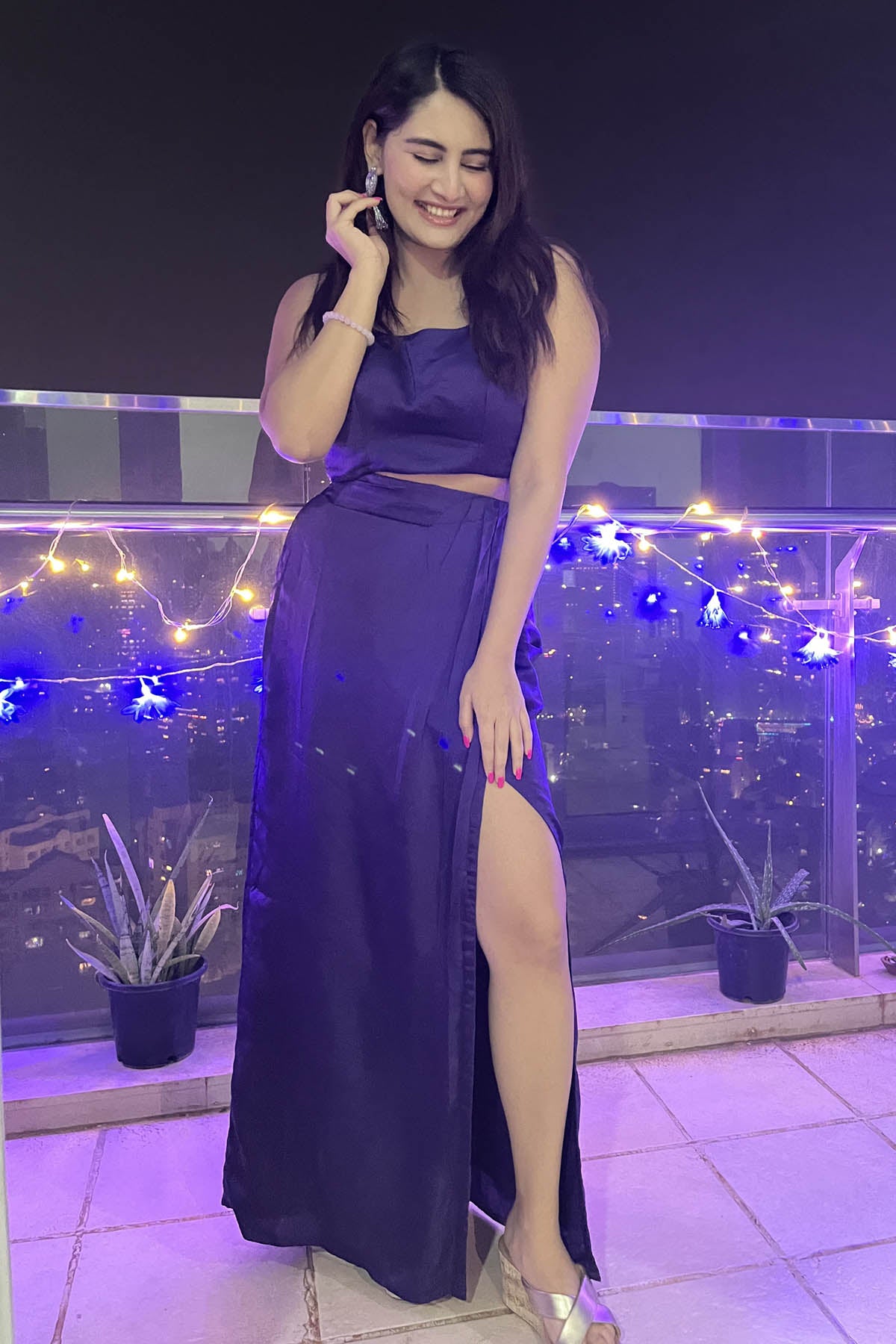 Violet Sleeveless Co-ord Set