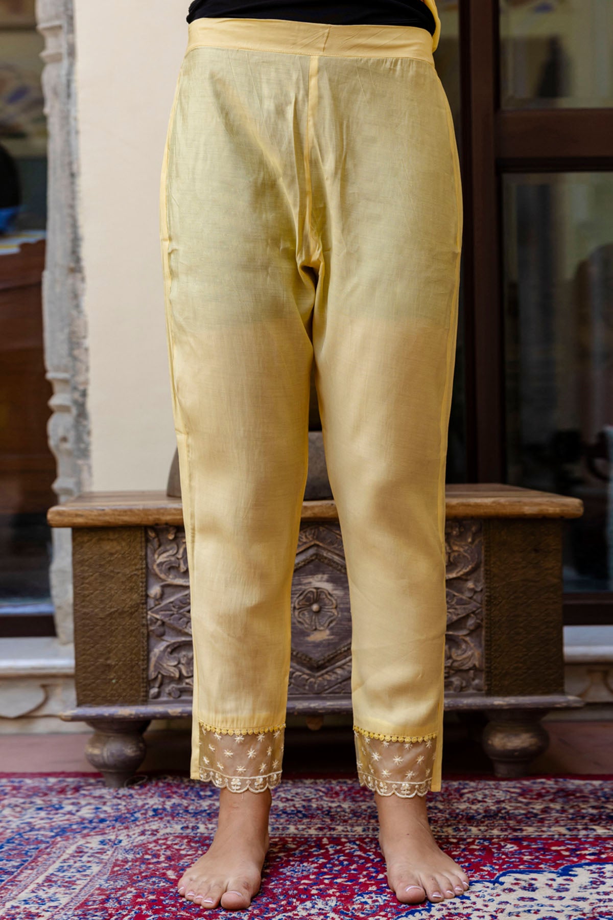 Viscose Silk Yellow Kurta Set
