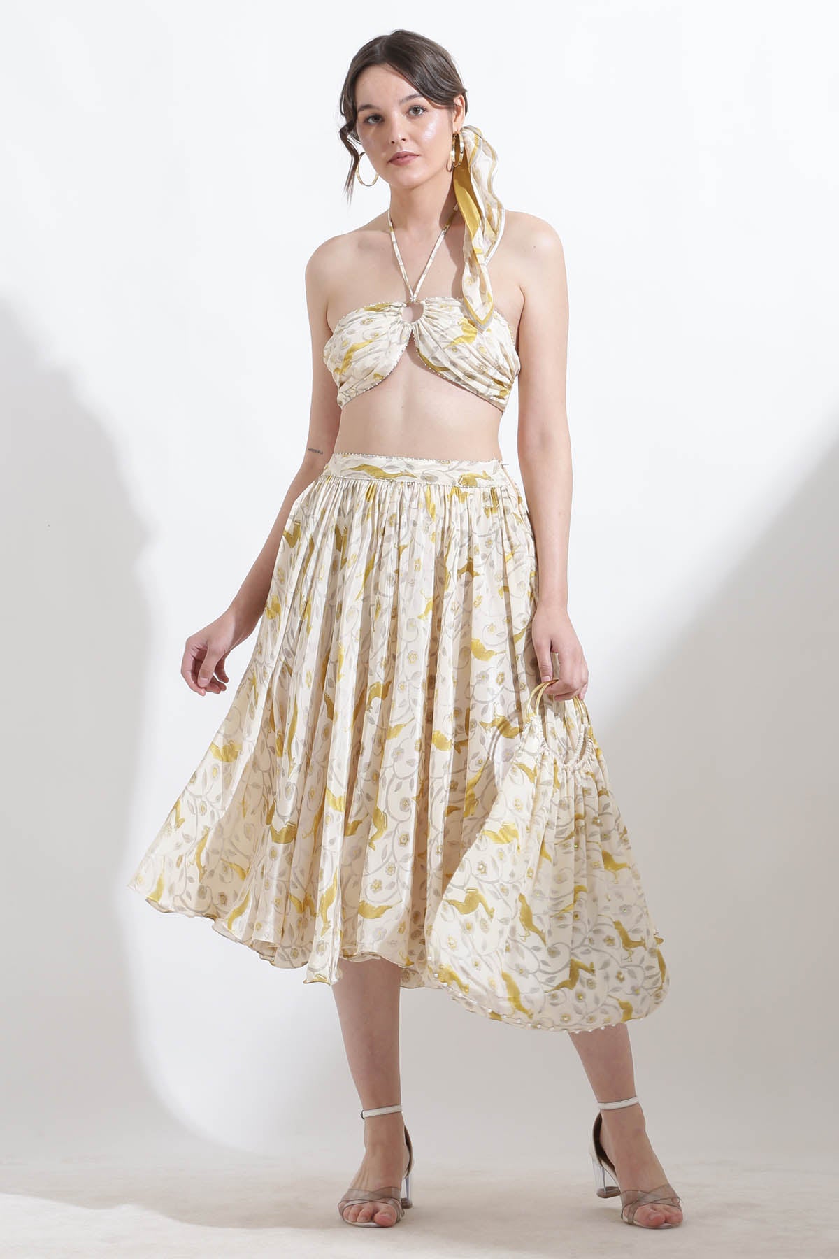 Wallaby Printed Crepe Tote Bag