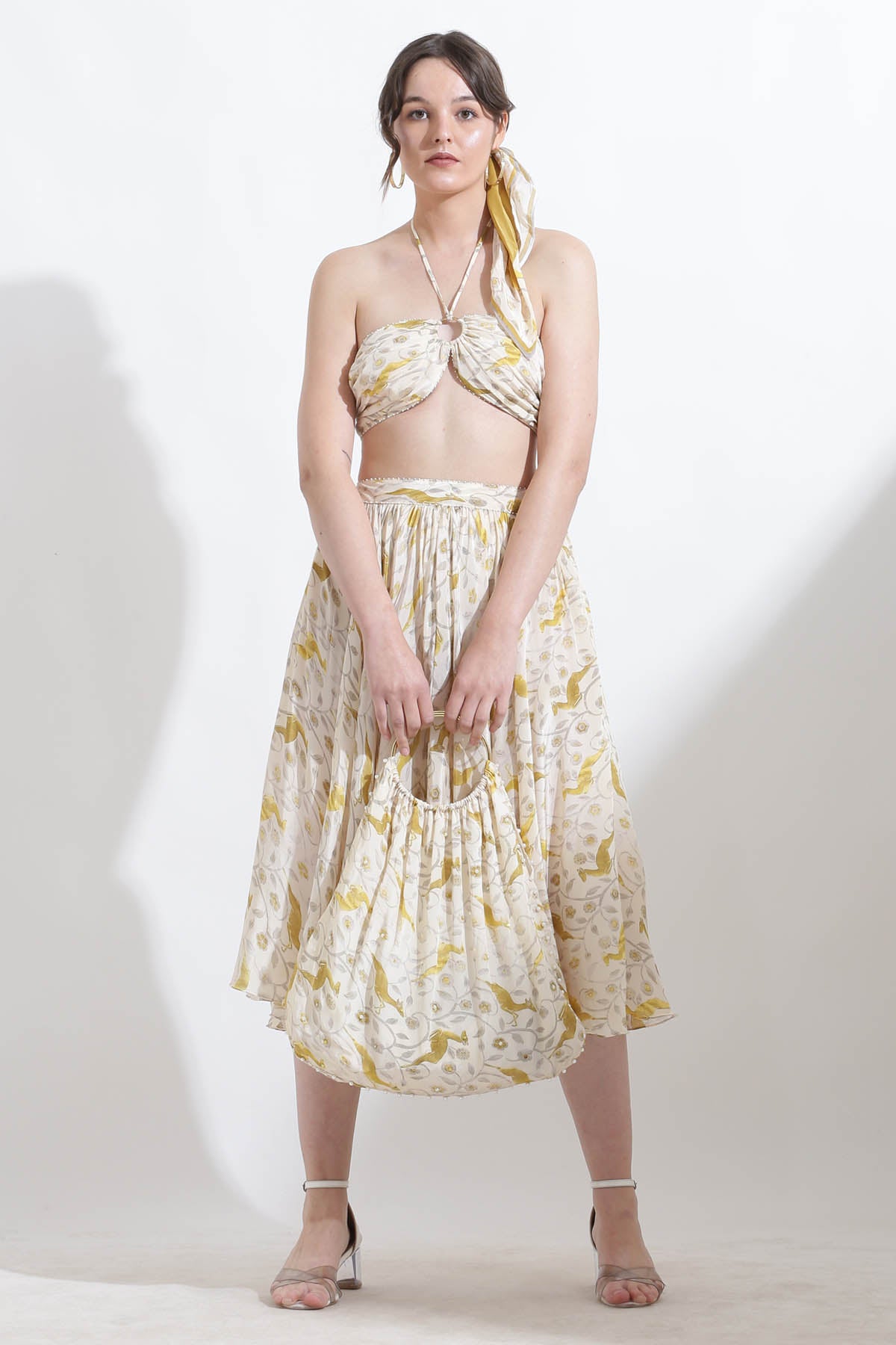 Wallaby Printed Crepe Tote Bag