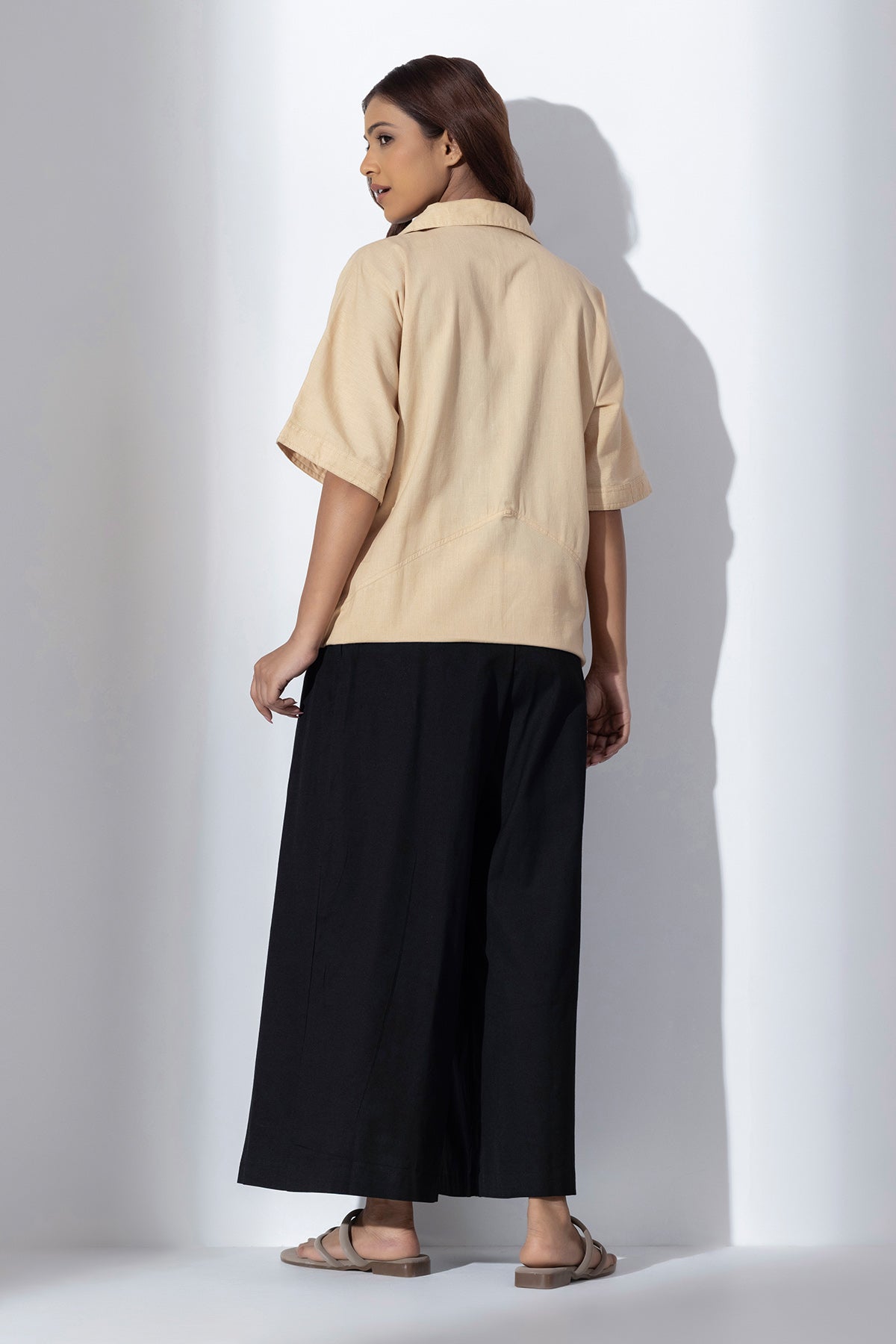 Warm Sand Patchwork Detail Shirt