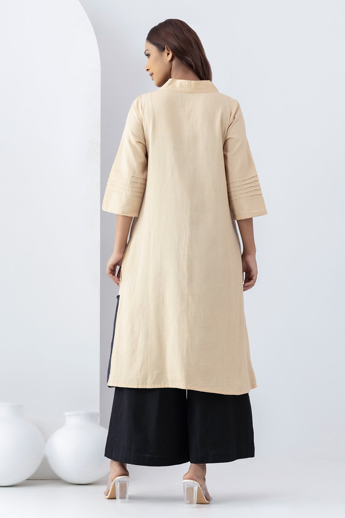 Warm Sand Patchwork Tunic Set