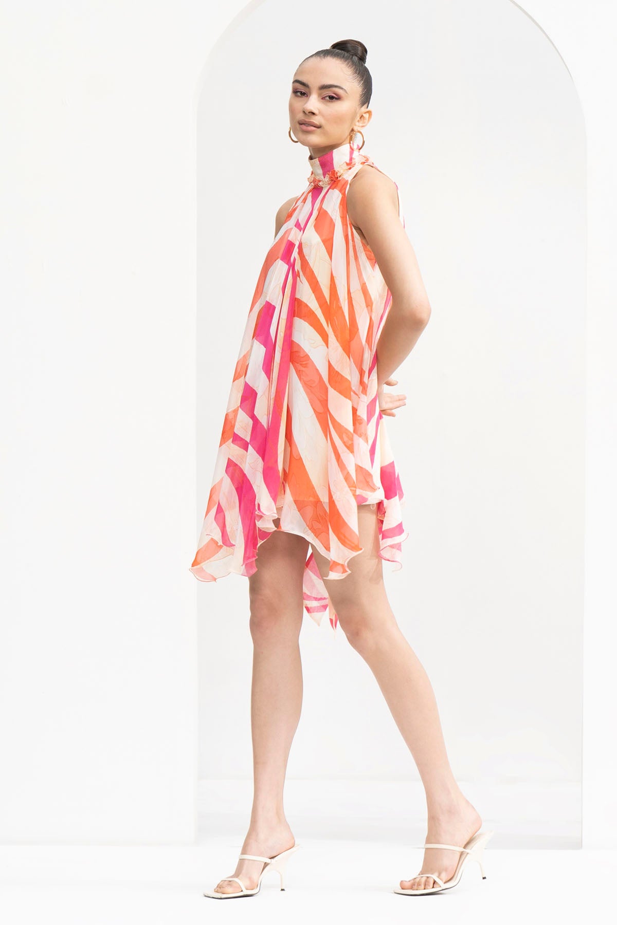 Waves Printed Short Dress