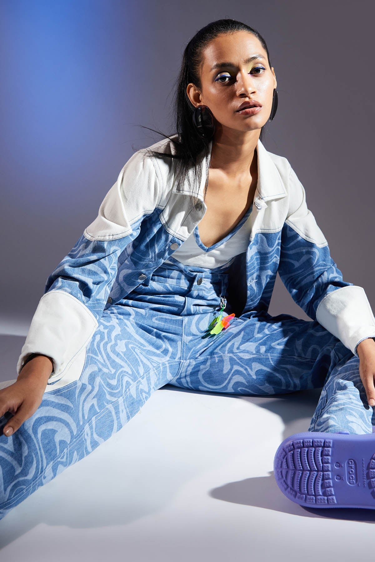 Wavy Denim Jacket for women