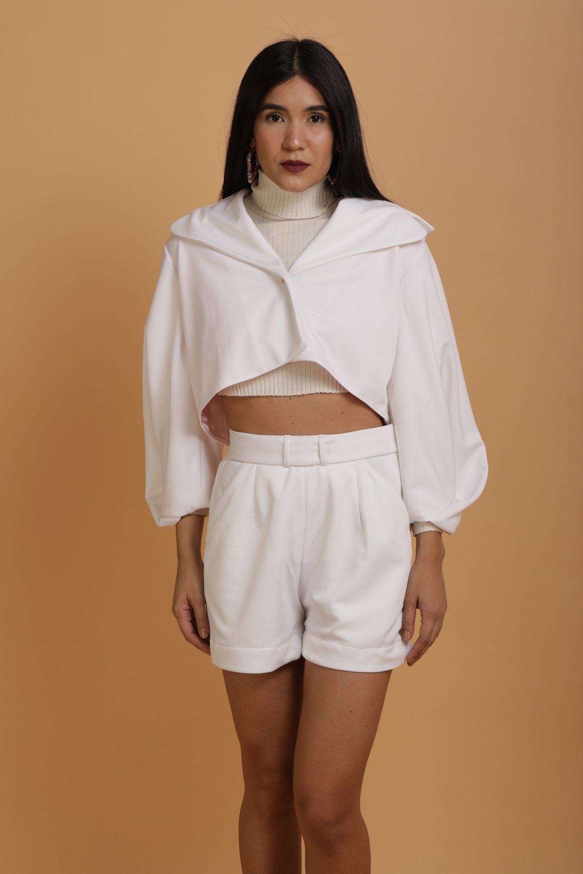 White Banana Crepe Co-ord Set
