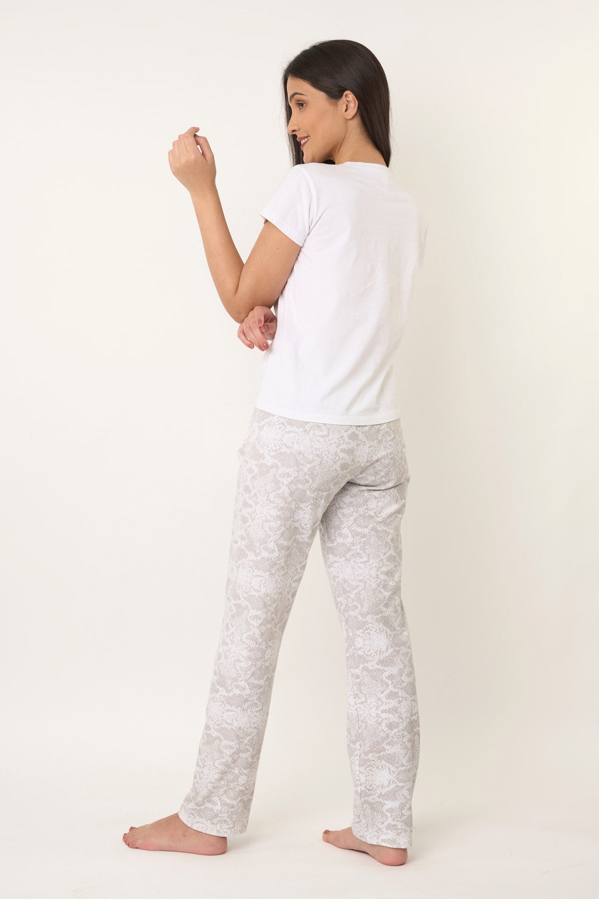 White Cotton Blend Pyjama Set