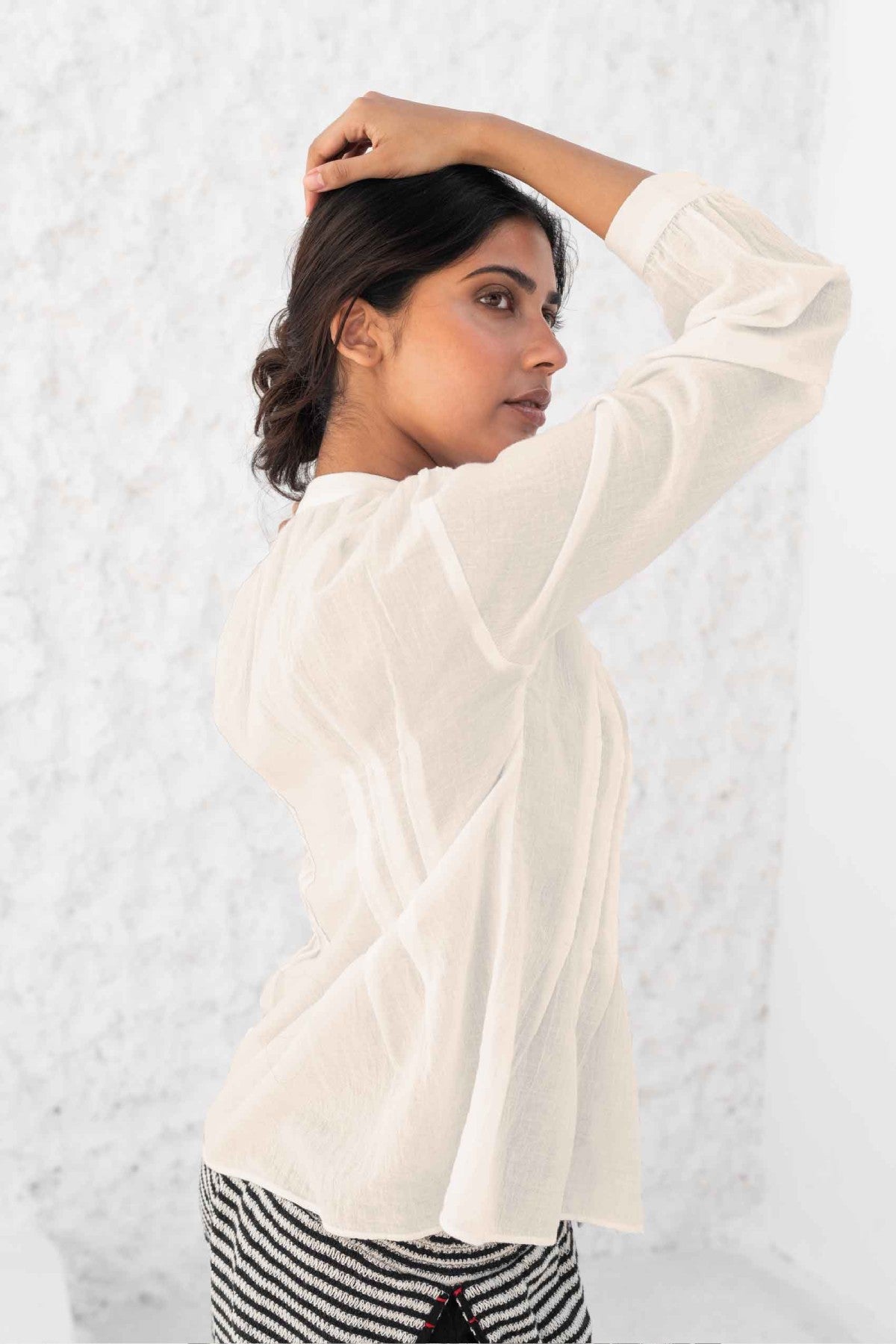 White Cotton Guaze Shirt