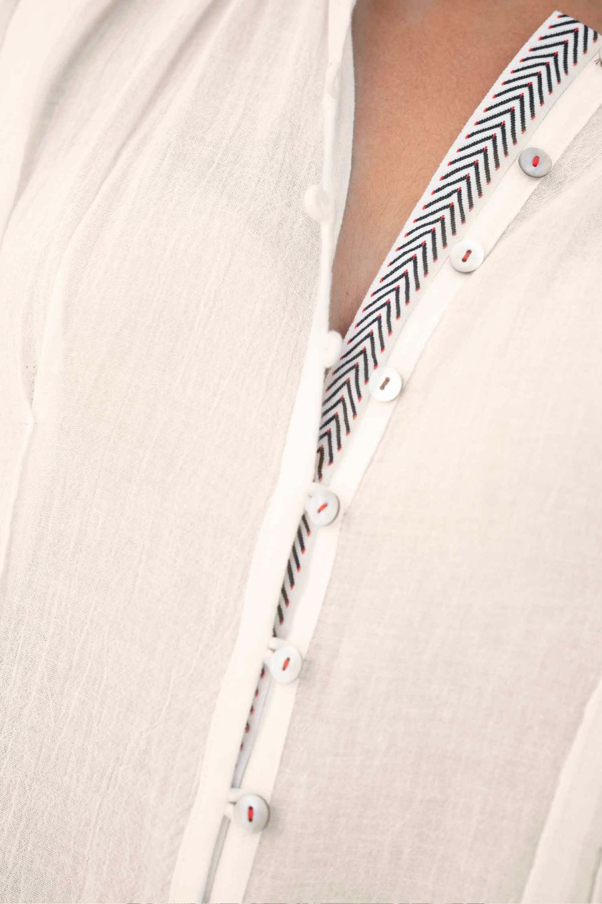 White Cotton Guaze Shirt