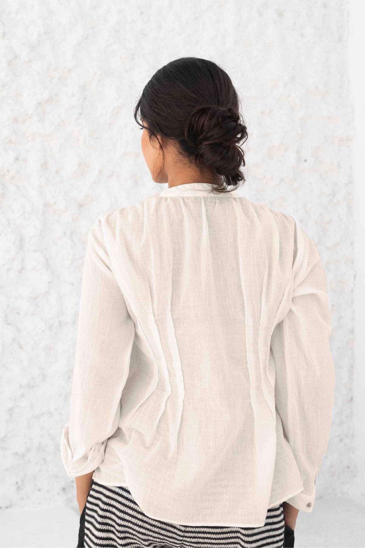 White Cotton Guaze Shirt