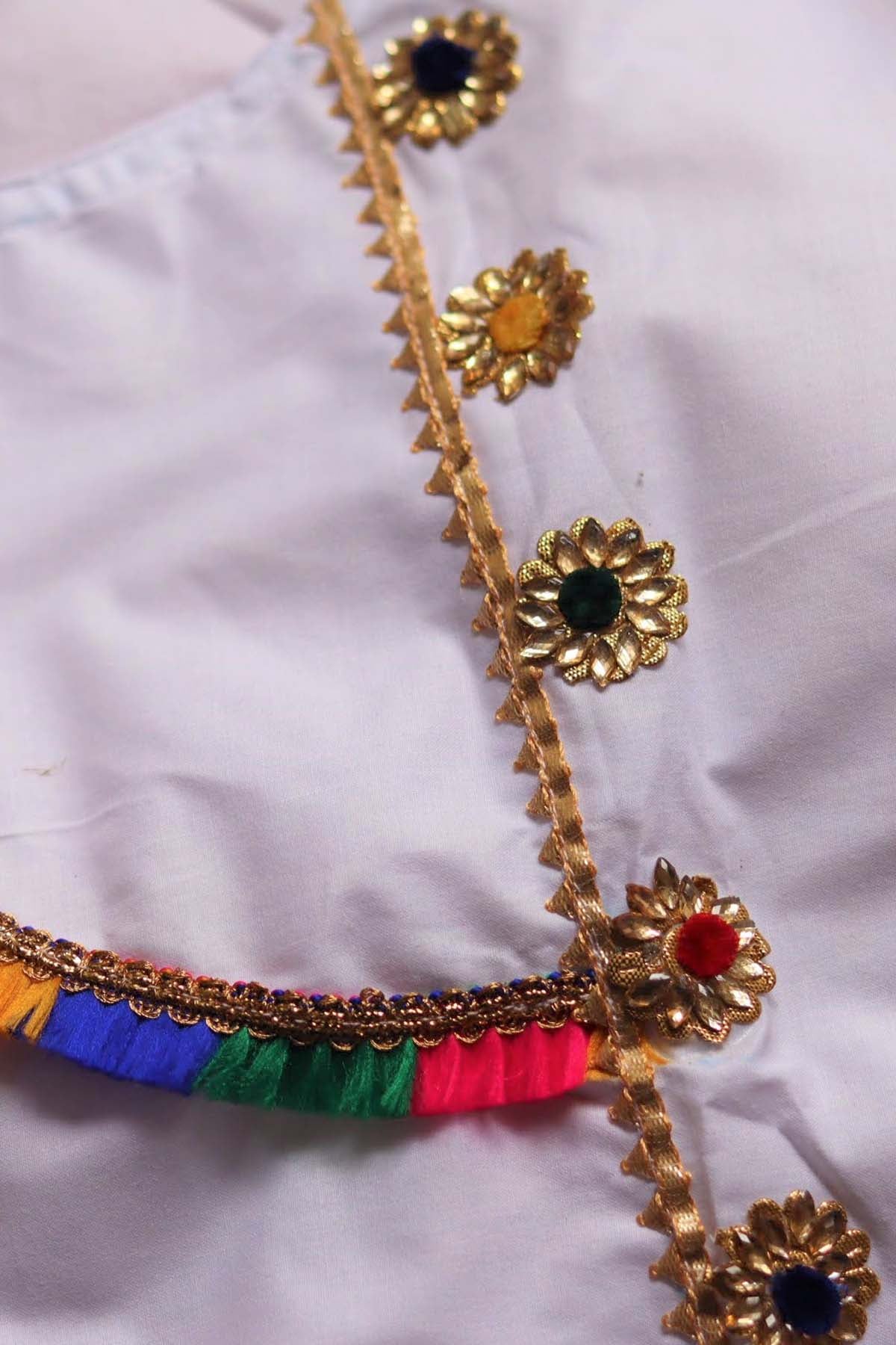 White Cotton Kurta & Pyjama Set