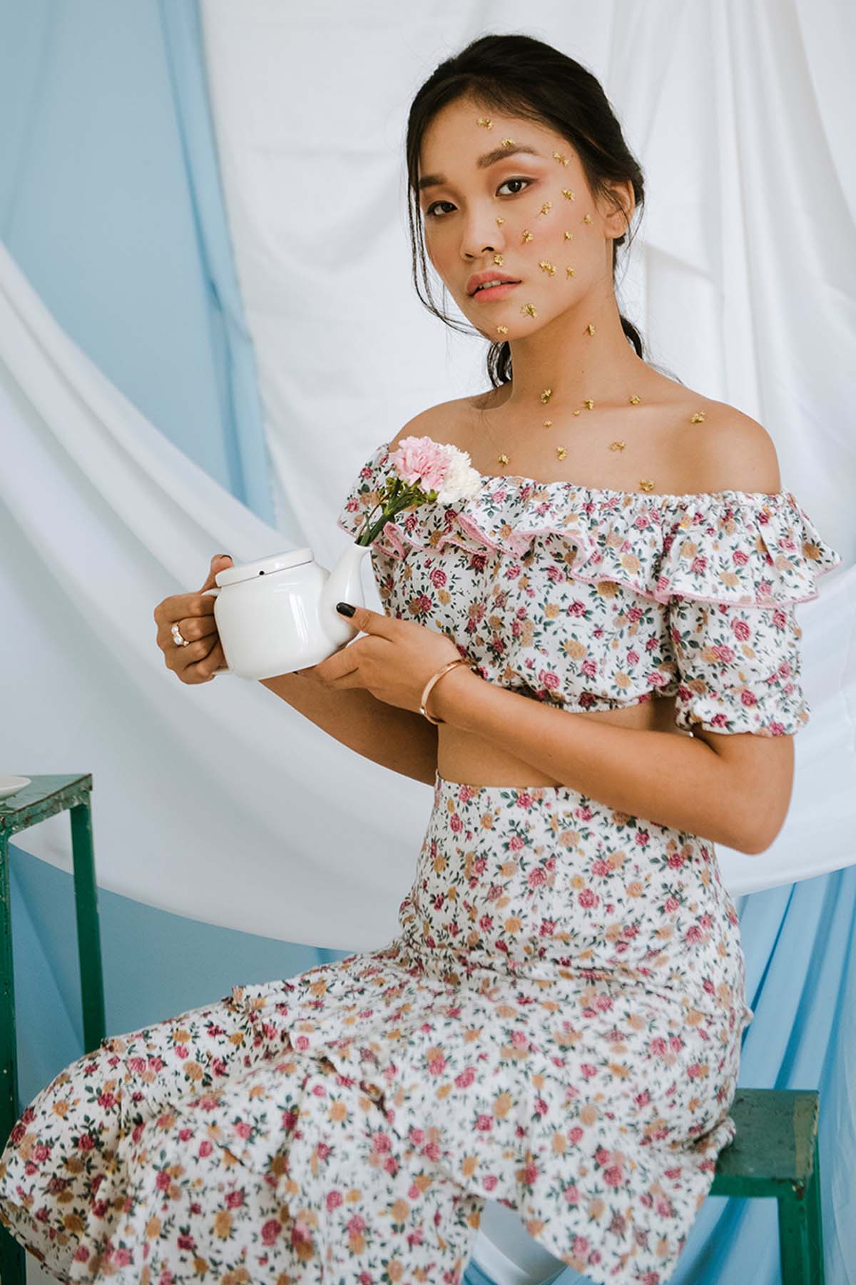 White Cotton Layer Co-ord Set