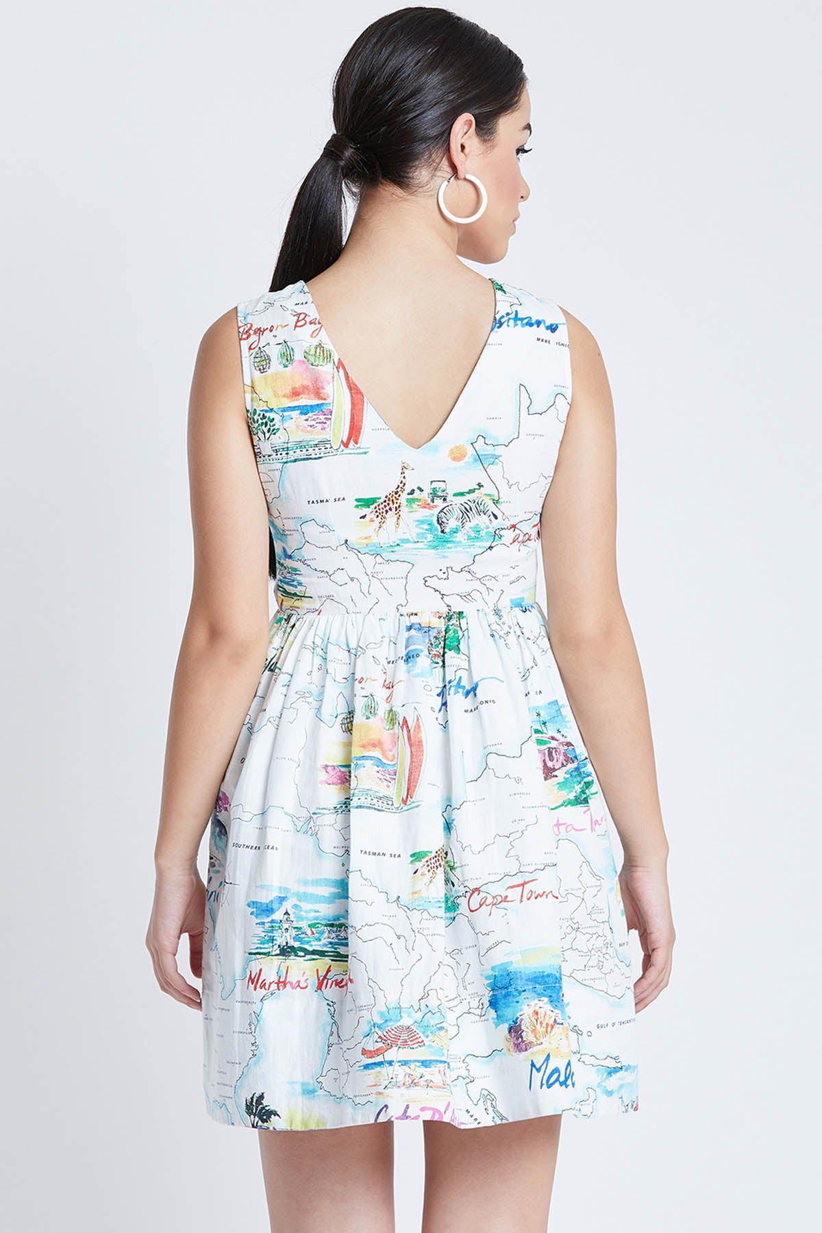 White Printed Mini Dress